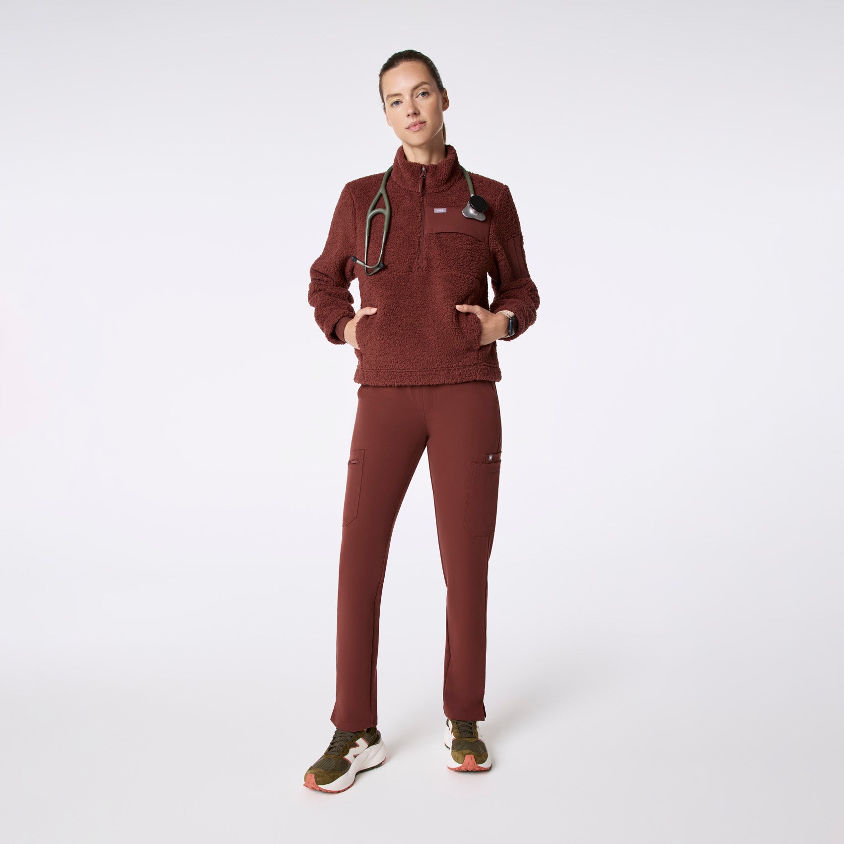 High-Pile Fleece Pullover - Walnut