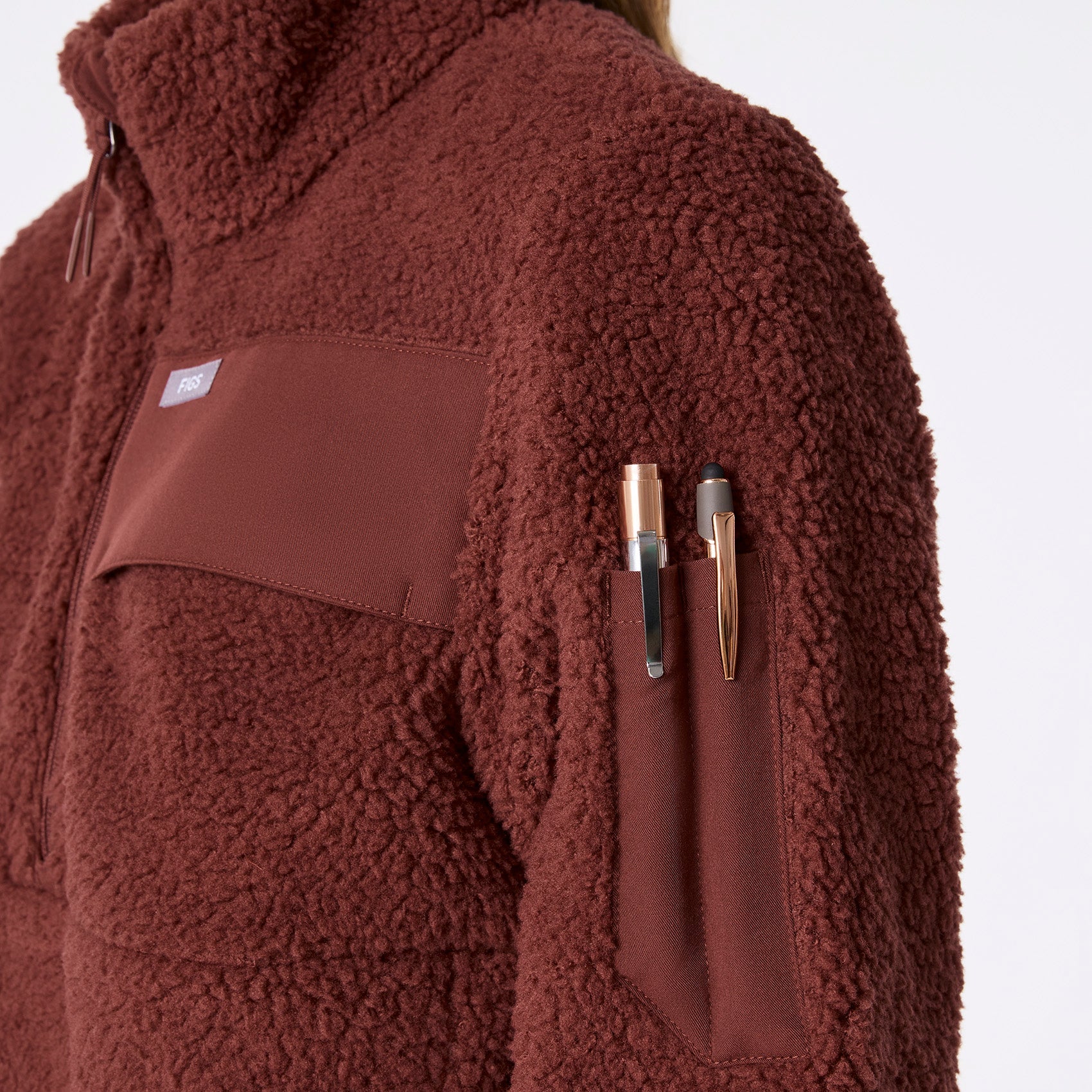 High-Pile Fleece Pullover - Walnut