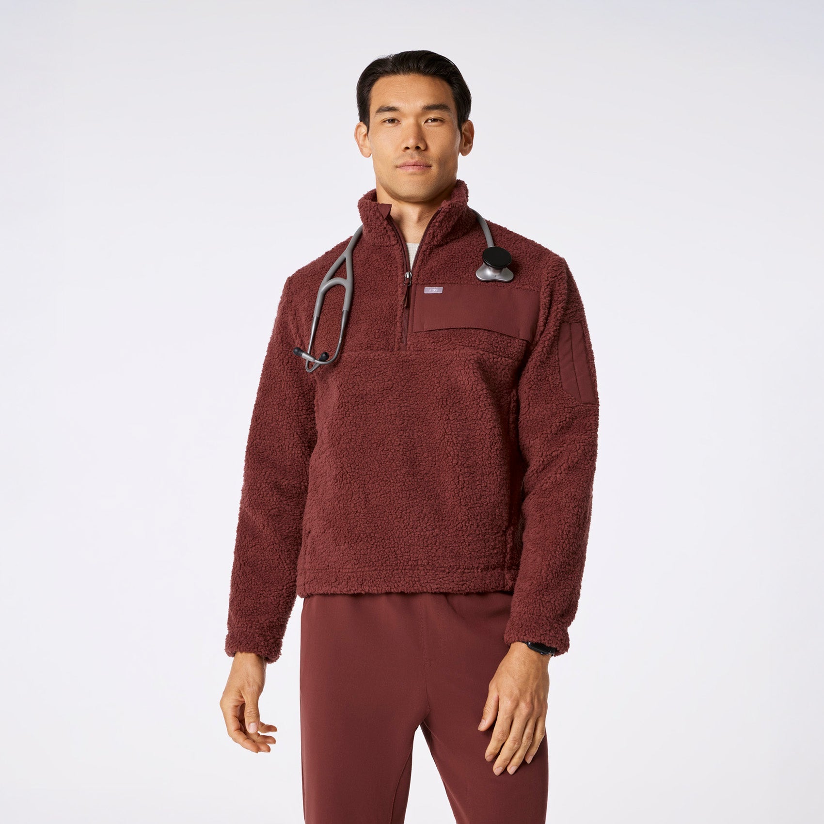High-Pile Fleece Pullover - Walnut