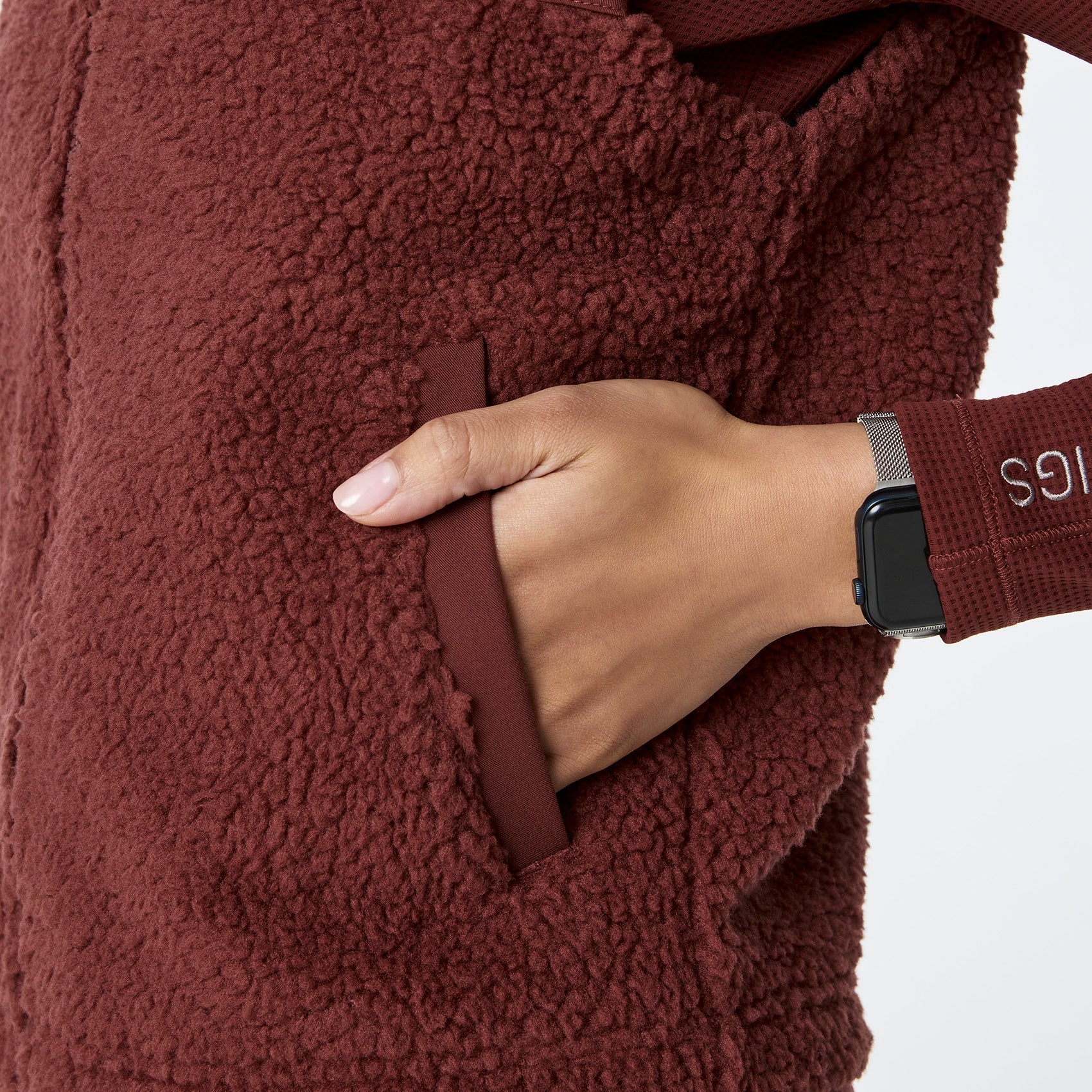 High-Pile Fleece Vest - Walnut