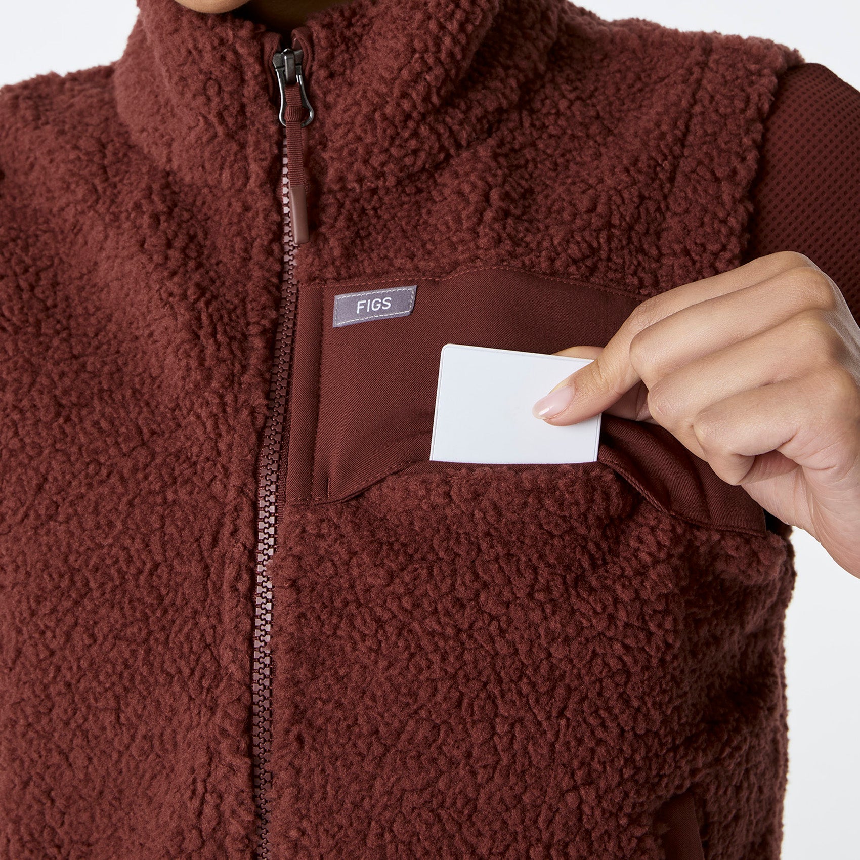 High-Pile Fleece Vest - Walnut