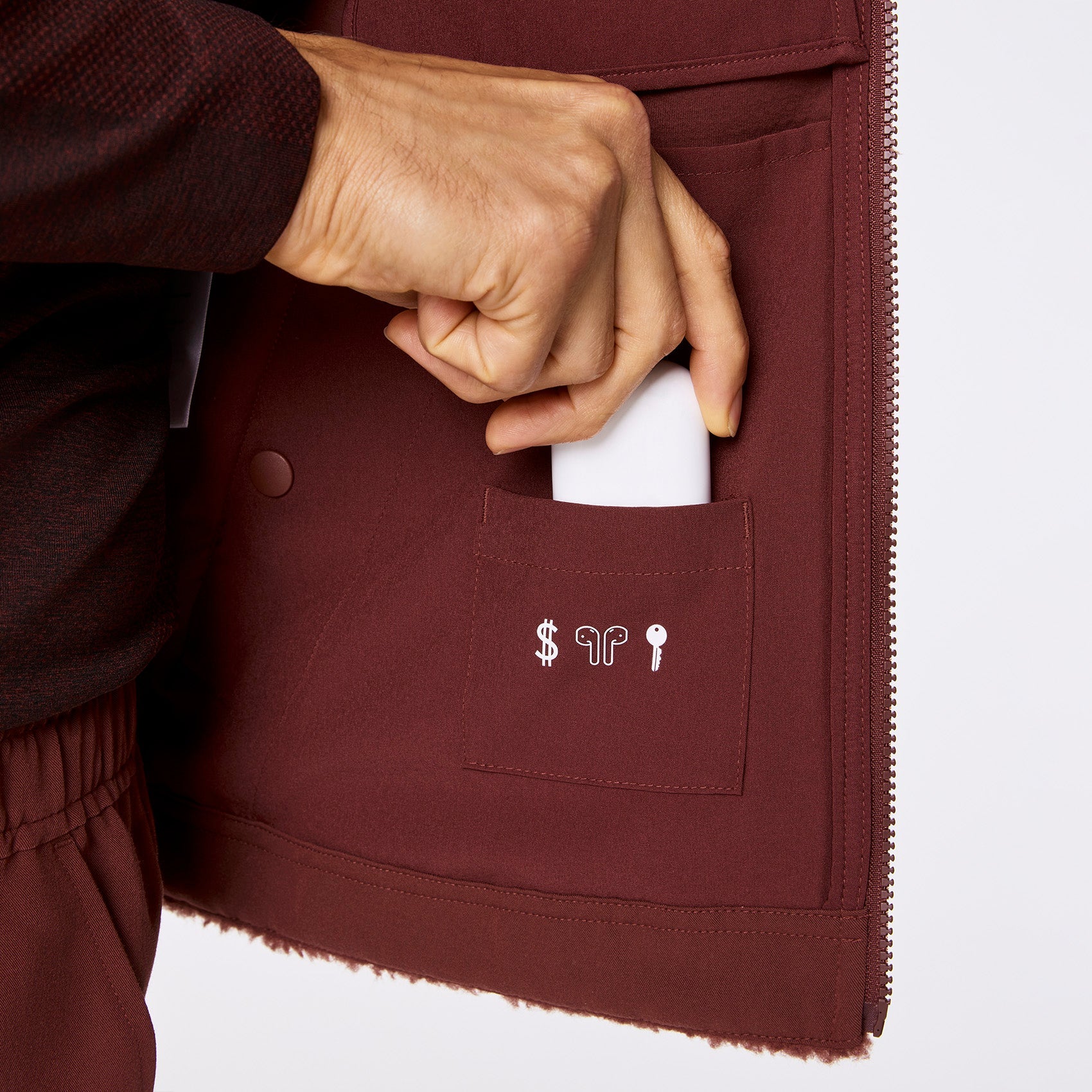 High-Pile Fleece Vest - Walnut