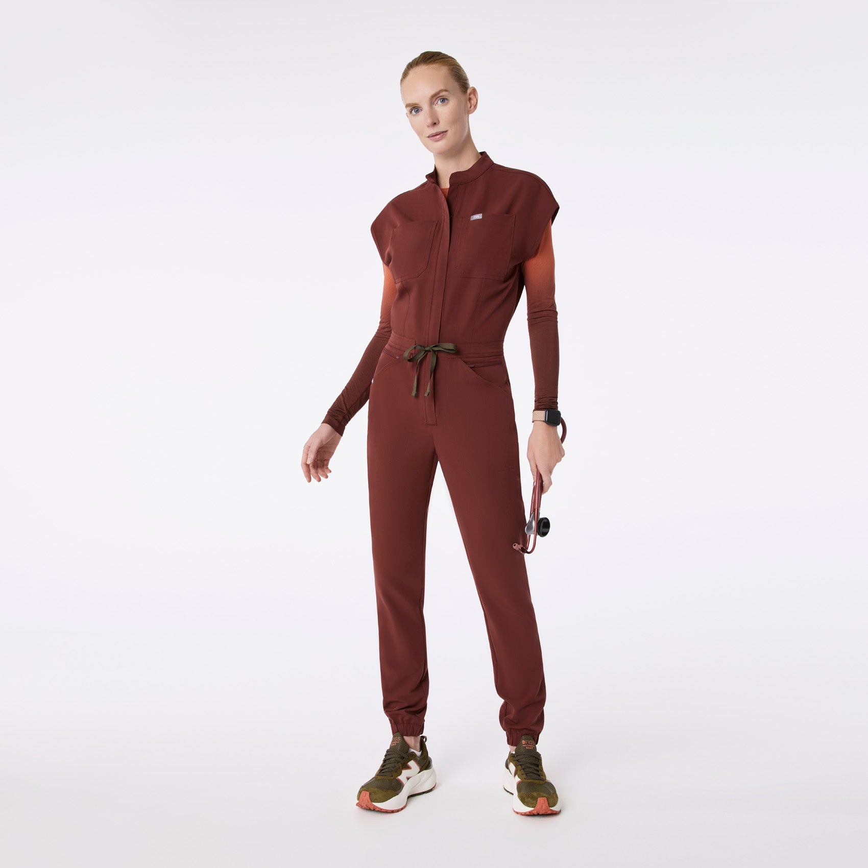 Rafaela Jogger ScrubJumpsuit™ - Walnut