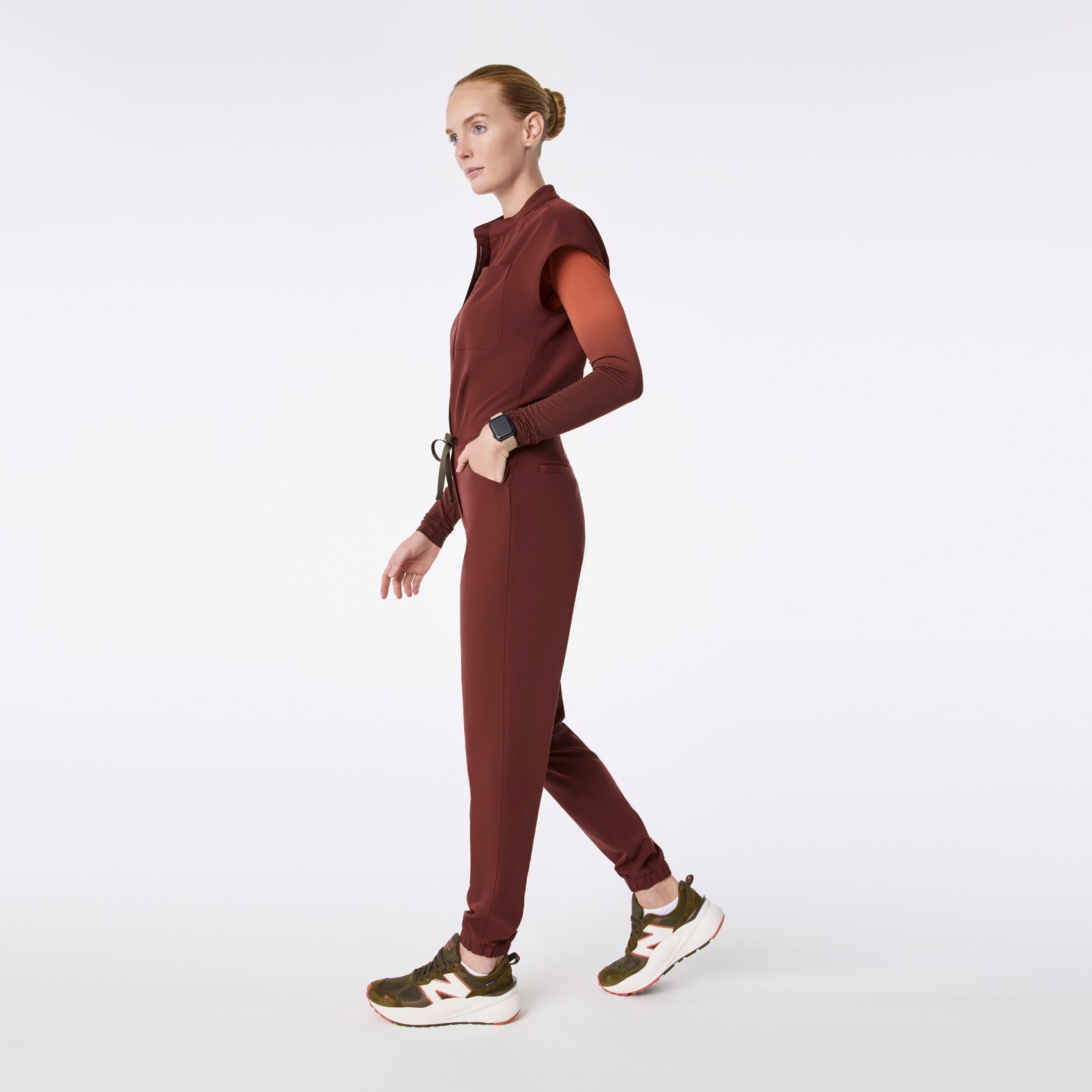 Rafaela Jogger ScrubJumpsuit™ - Walnut