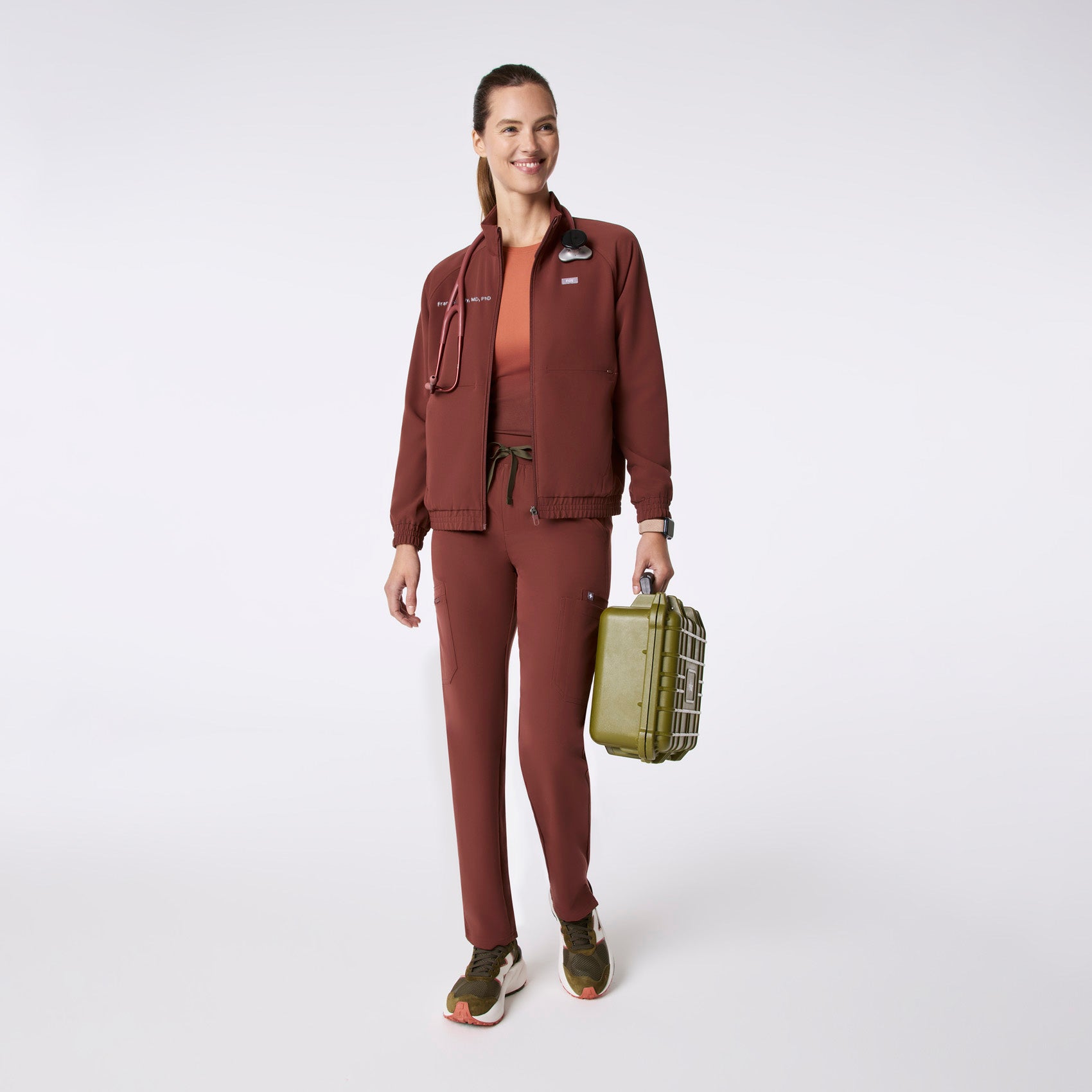 Sydney Scrub Jacket - Walnut