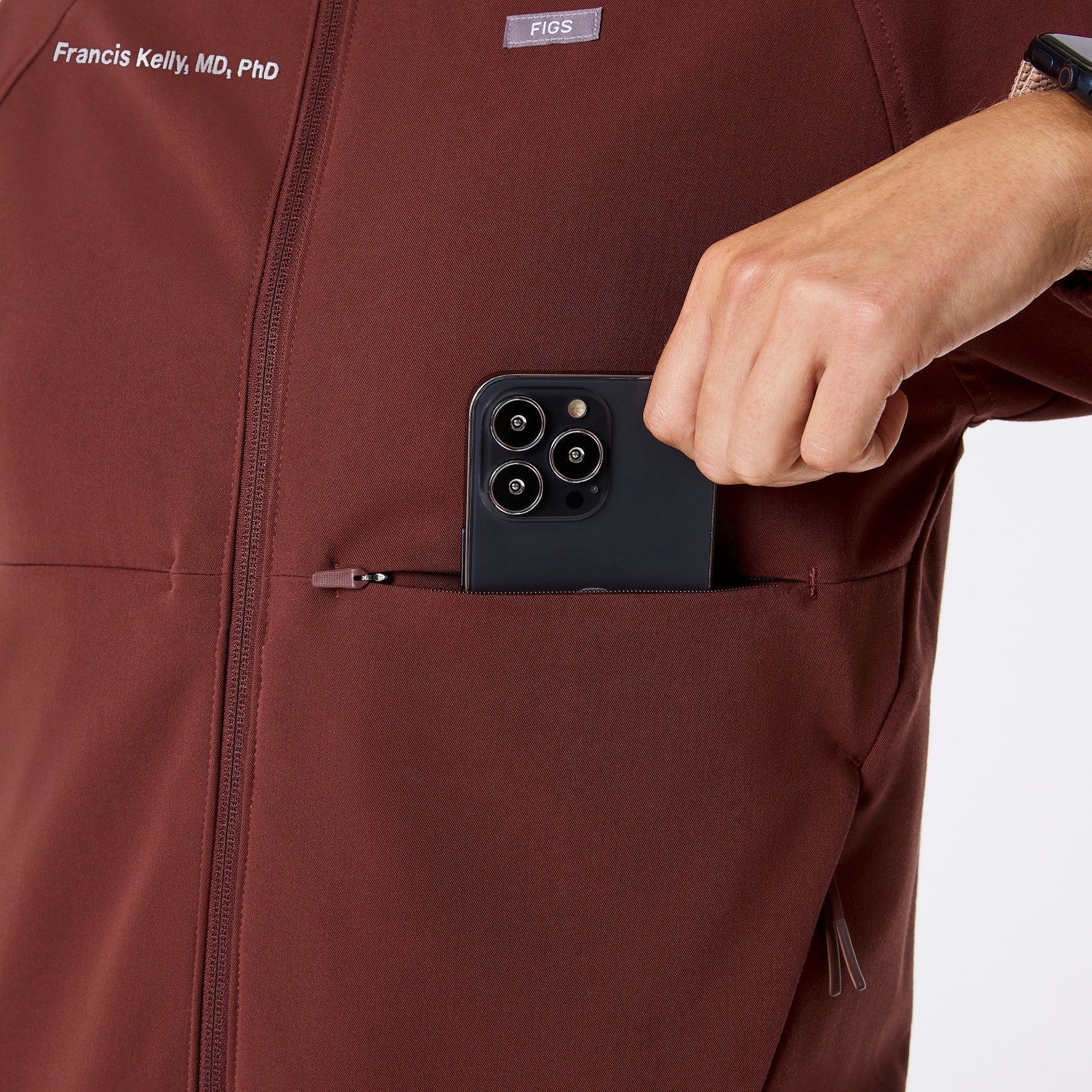 Sydney Scrub Jacket - Walnut