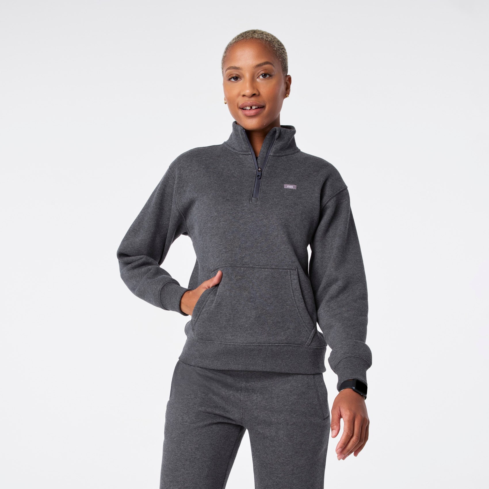 Off-Shift ¼ Zip Sweatshirt™ - Charcoal Heather Grey
