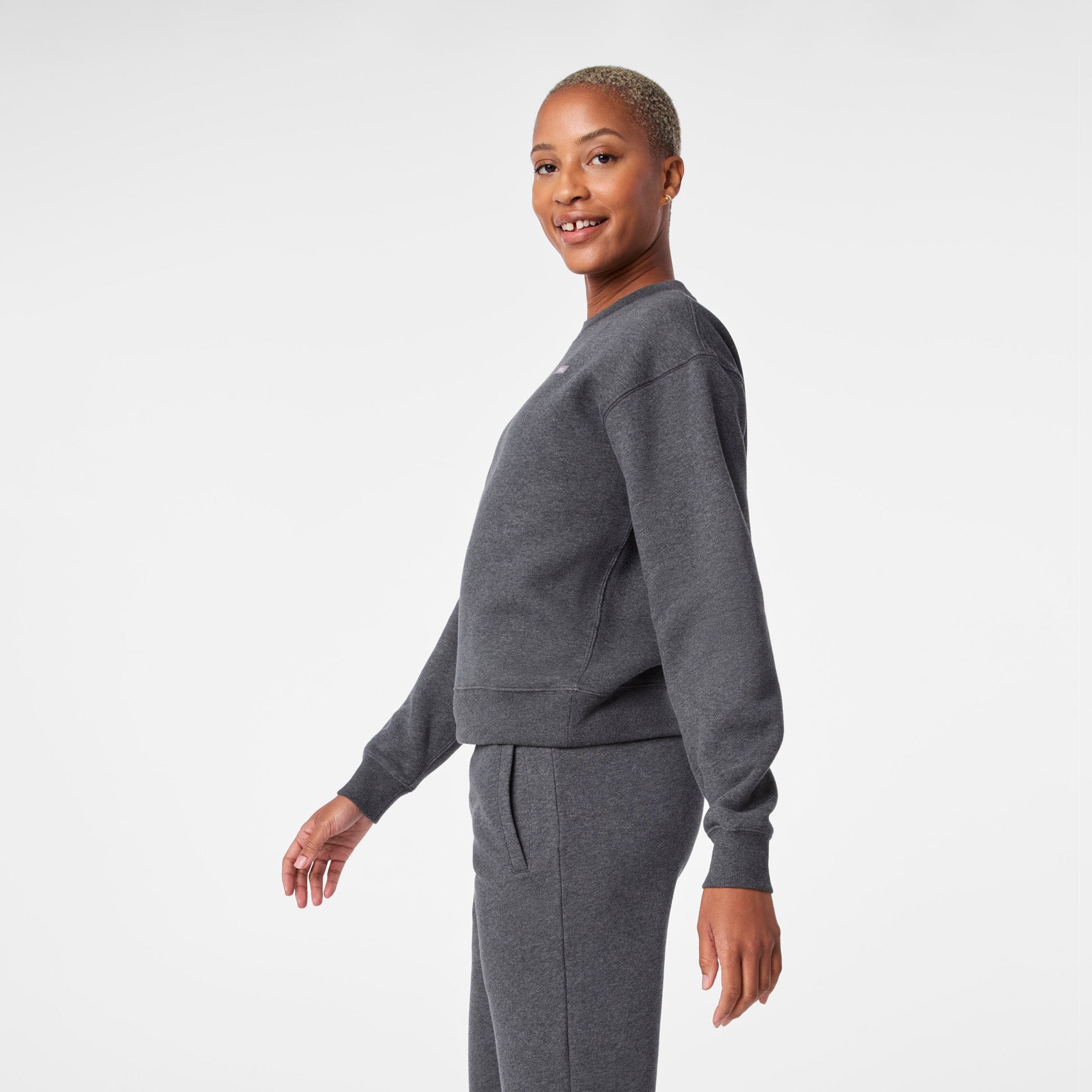 Off-Shift Relaxed Crewneck Sweatshirt™ - Charcoal Heather Grey
