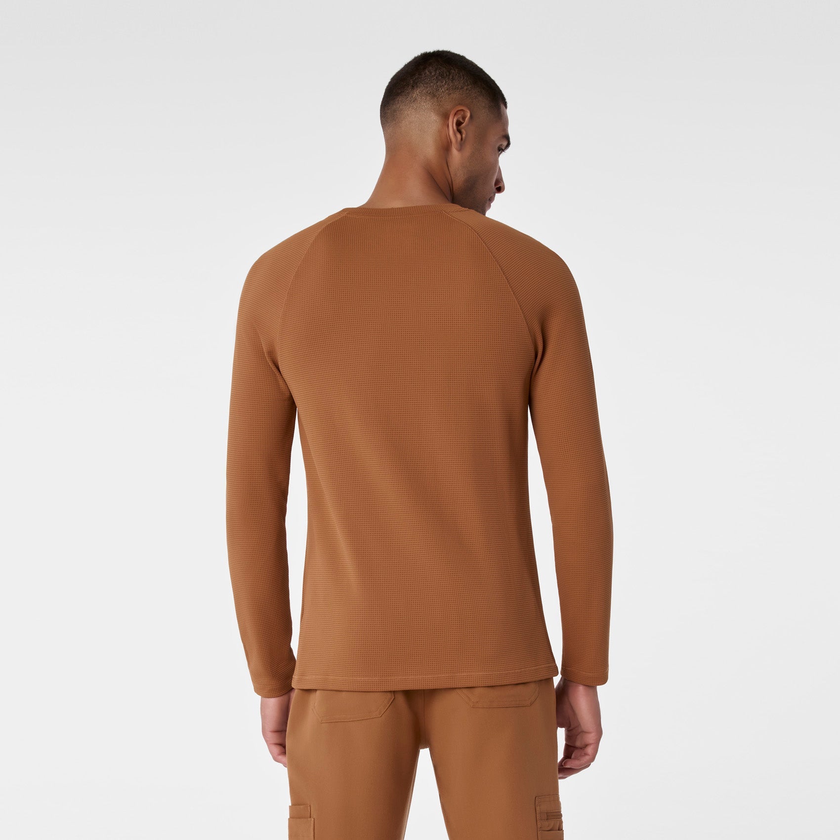 Waffle Long-Sleeve Underscrub - Mocha
