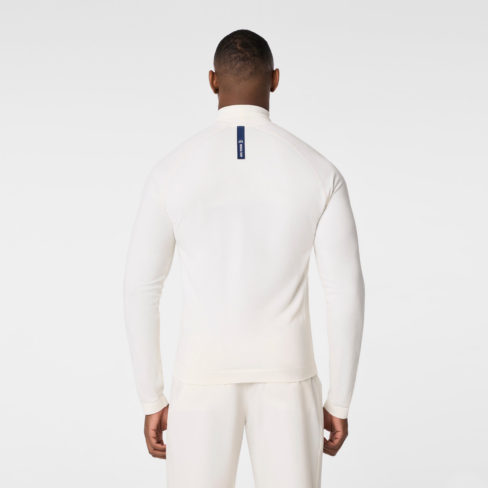 FIGS x Team USA Mock-Neck Long-Sleeve Underscrub - Off White