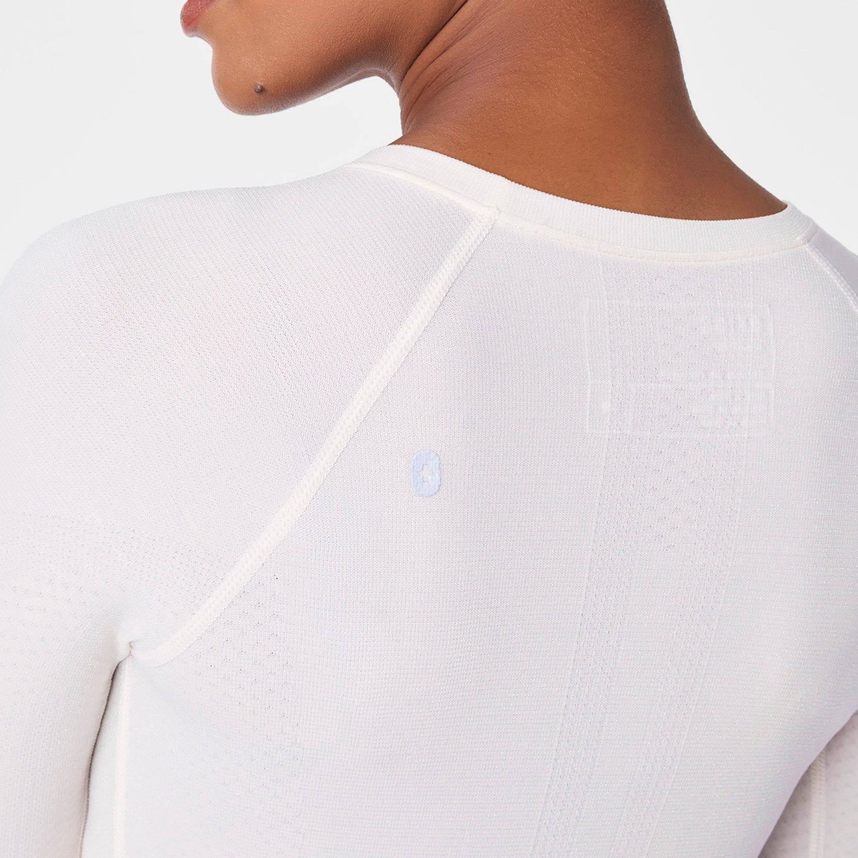 Salta Shimmer Long-Sleeve Underscrub - Off White