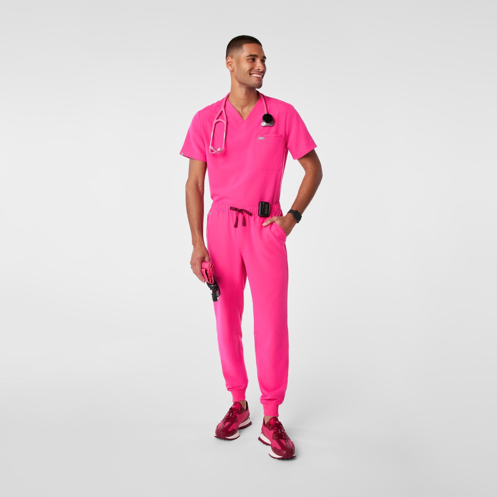Leon Scrub Top™ - Shocking Pink