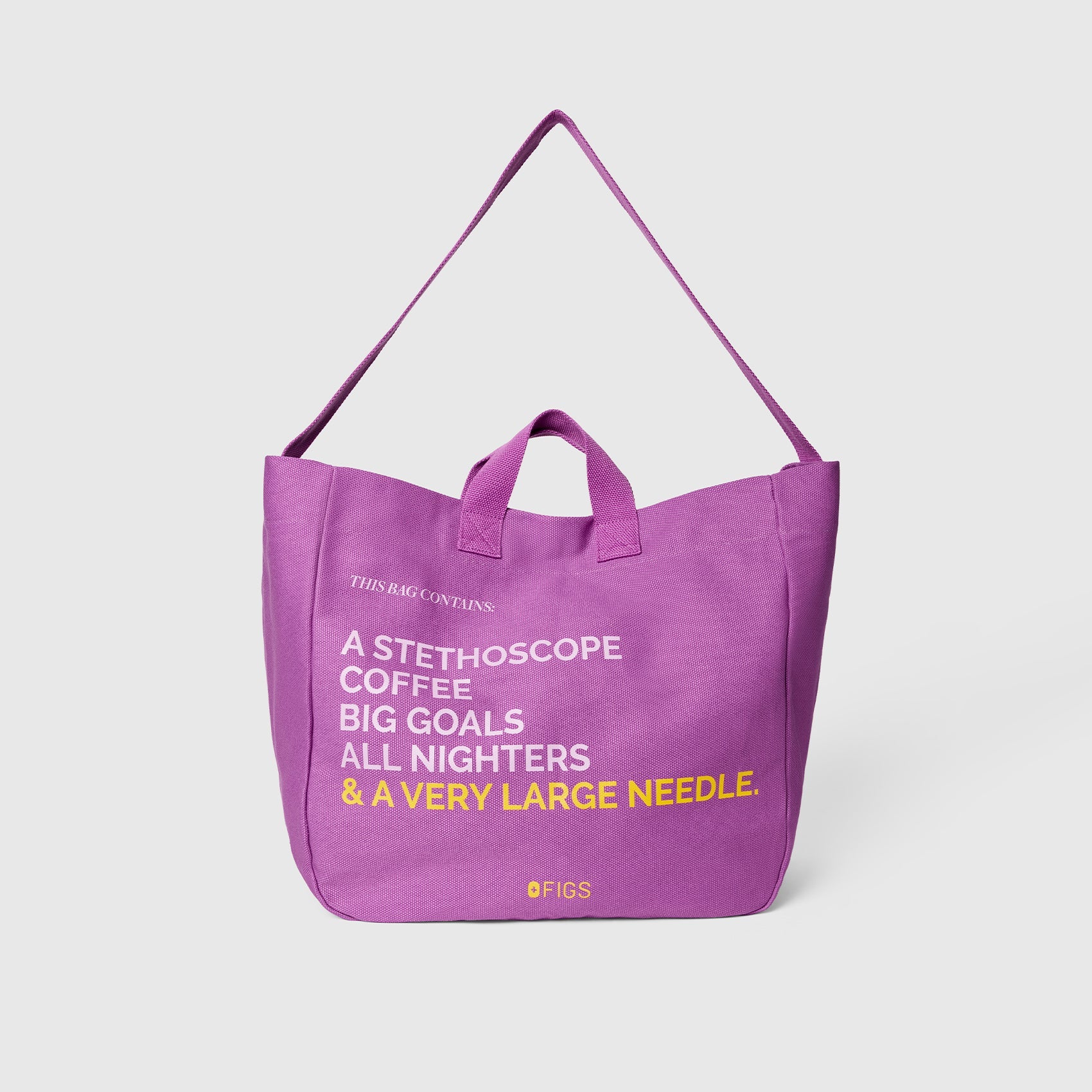 A Very Large Needle Canvas Tote - Ultraberry