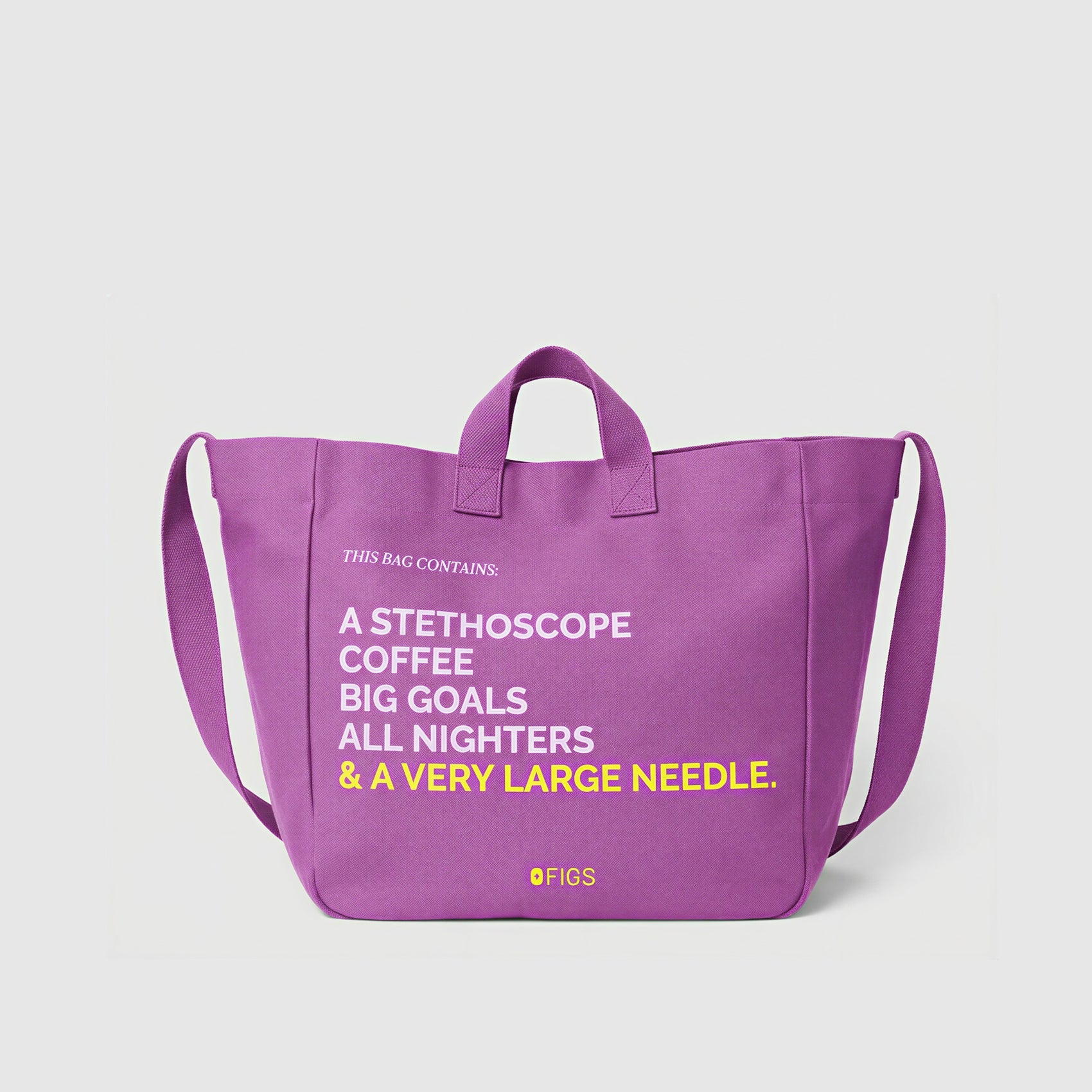 A Very Large Needle Canvas Tote - Ultraberry