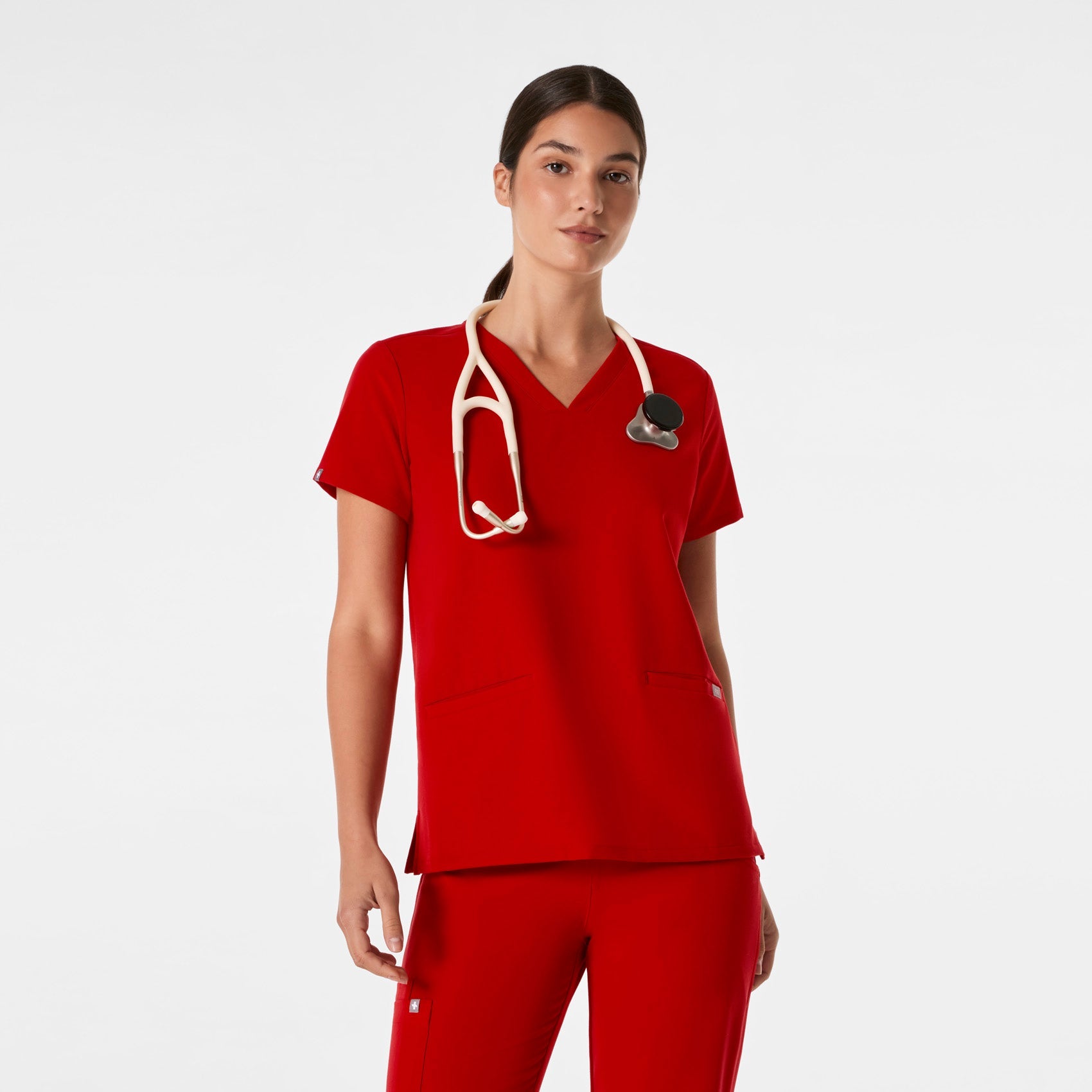 Casma Scrub Top™ - Winning Red
