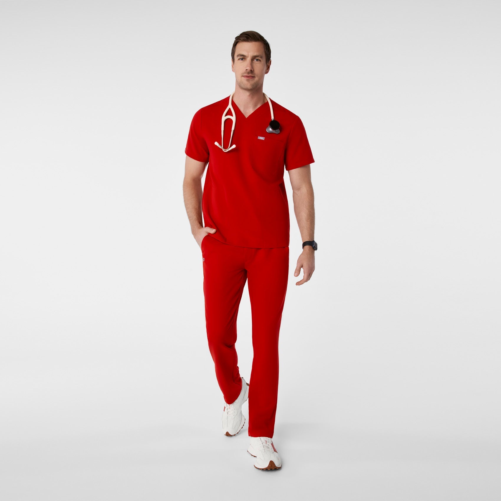 Chisec Scrub Top™ - Winning Red