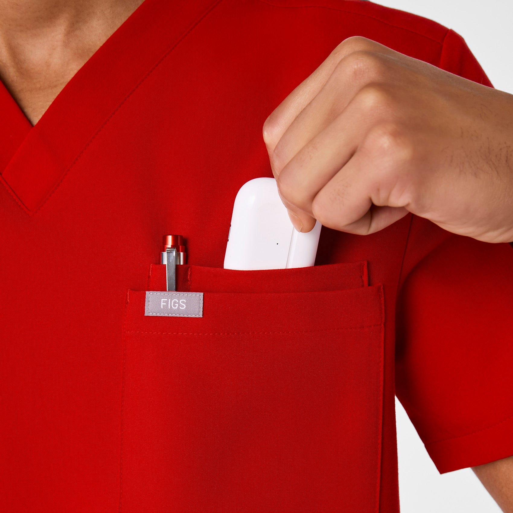 Leon Scrub Top™ - Winning Red