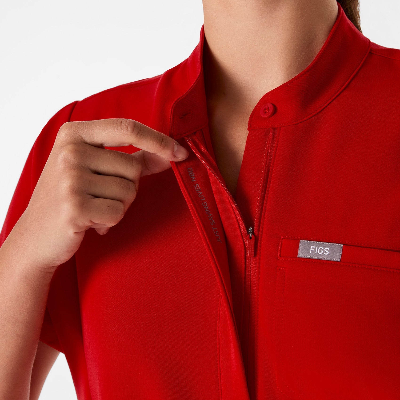 Montex Relaxed Scrub Top - Winning Red