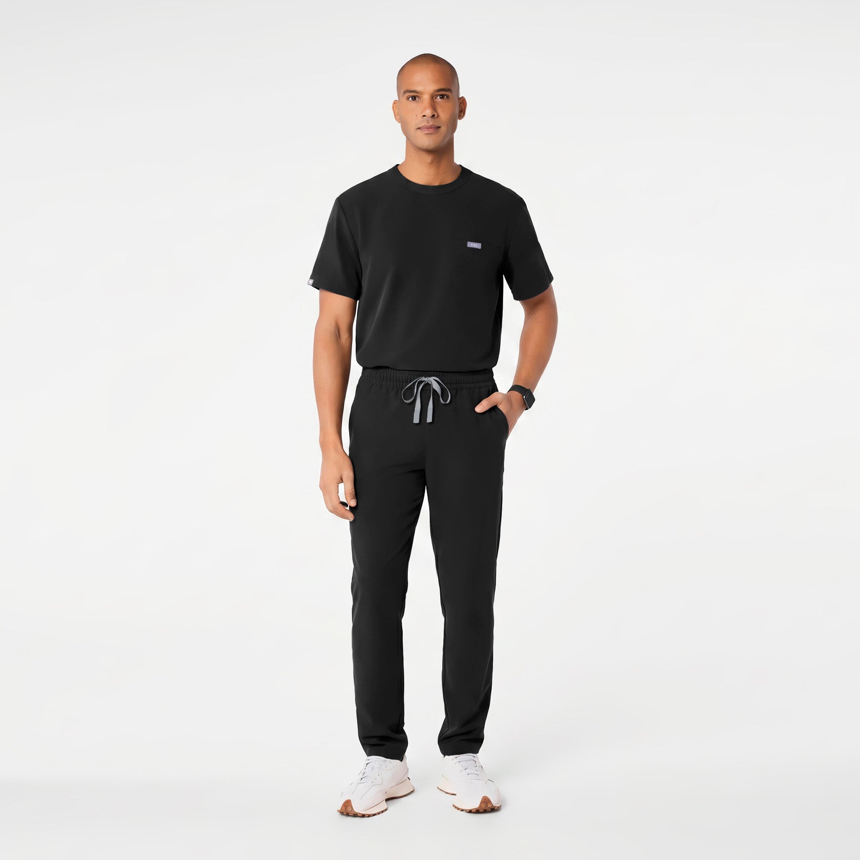  Easton Crewneck Scrub Top - Black