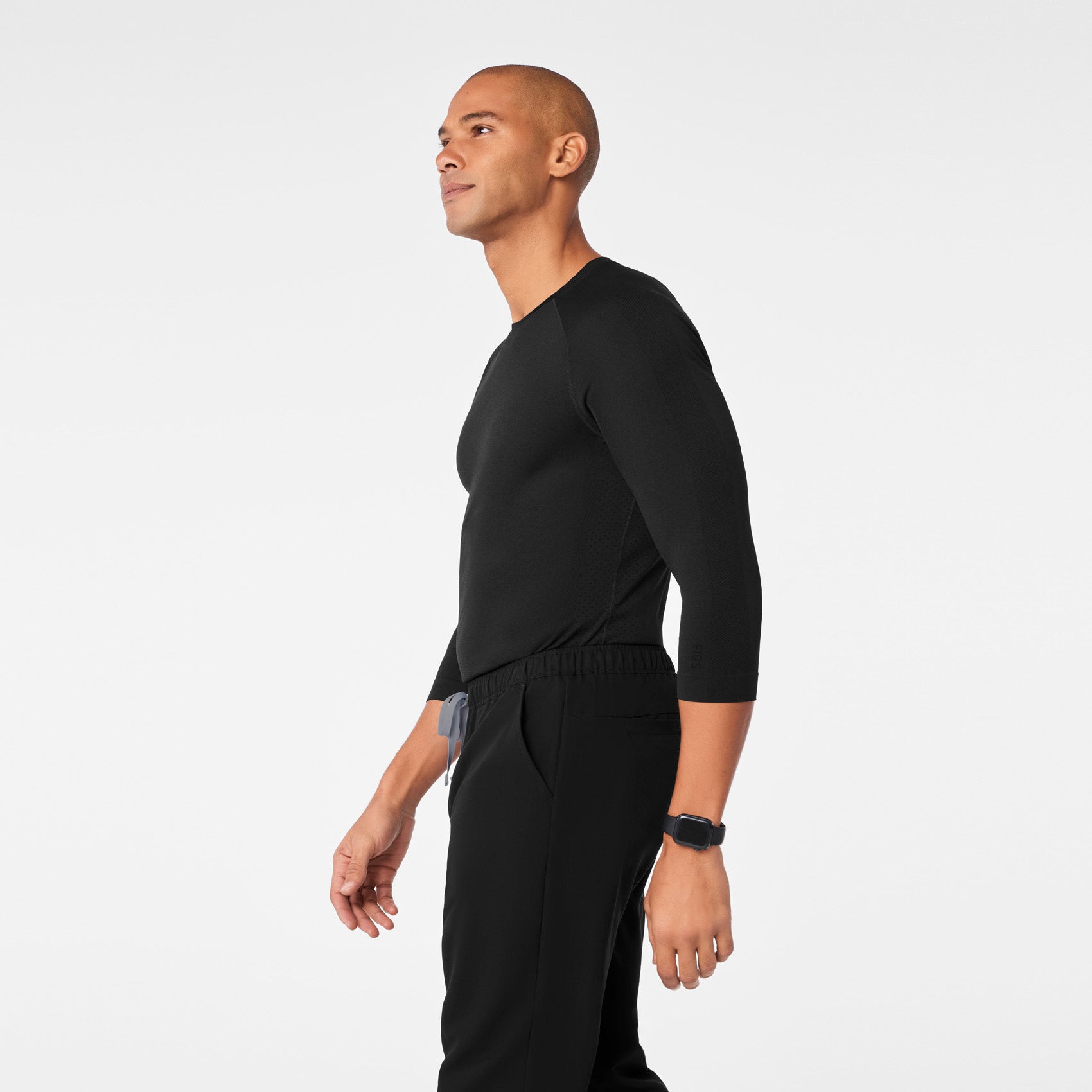 Makato Seamless ¾ Sleeve Underscrub - Black