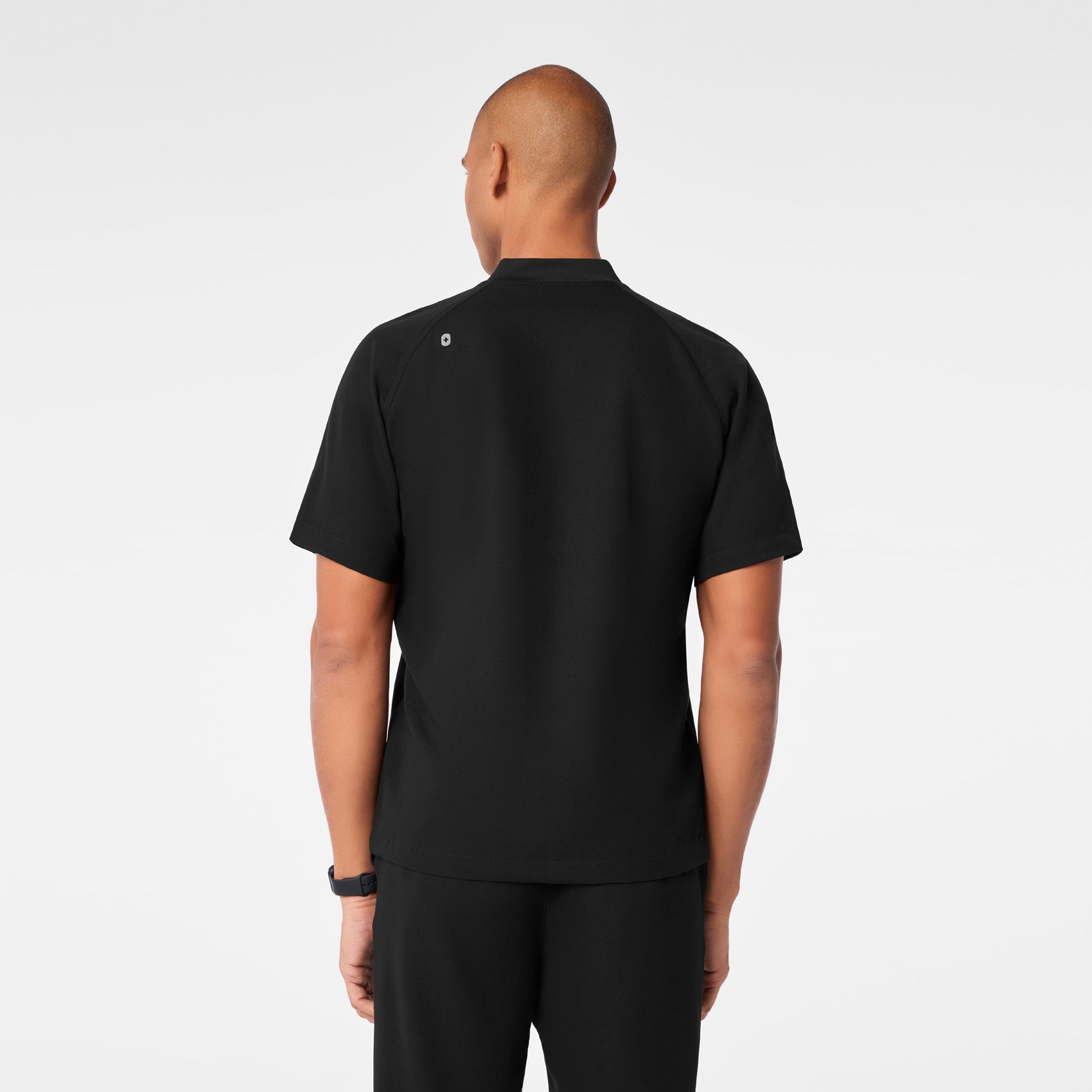 Stratton Henley Scrub Top - Black