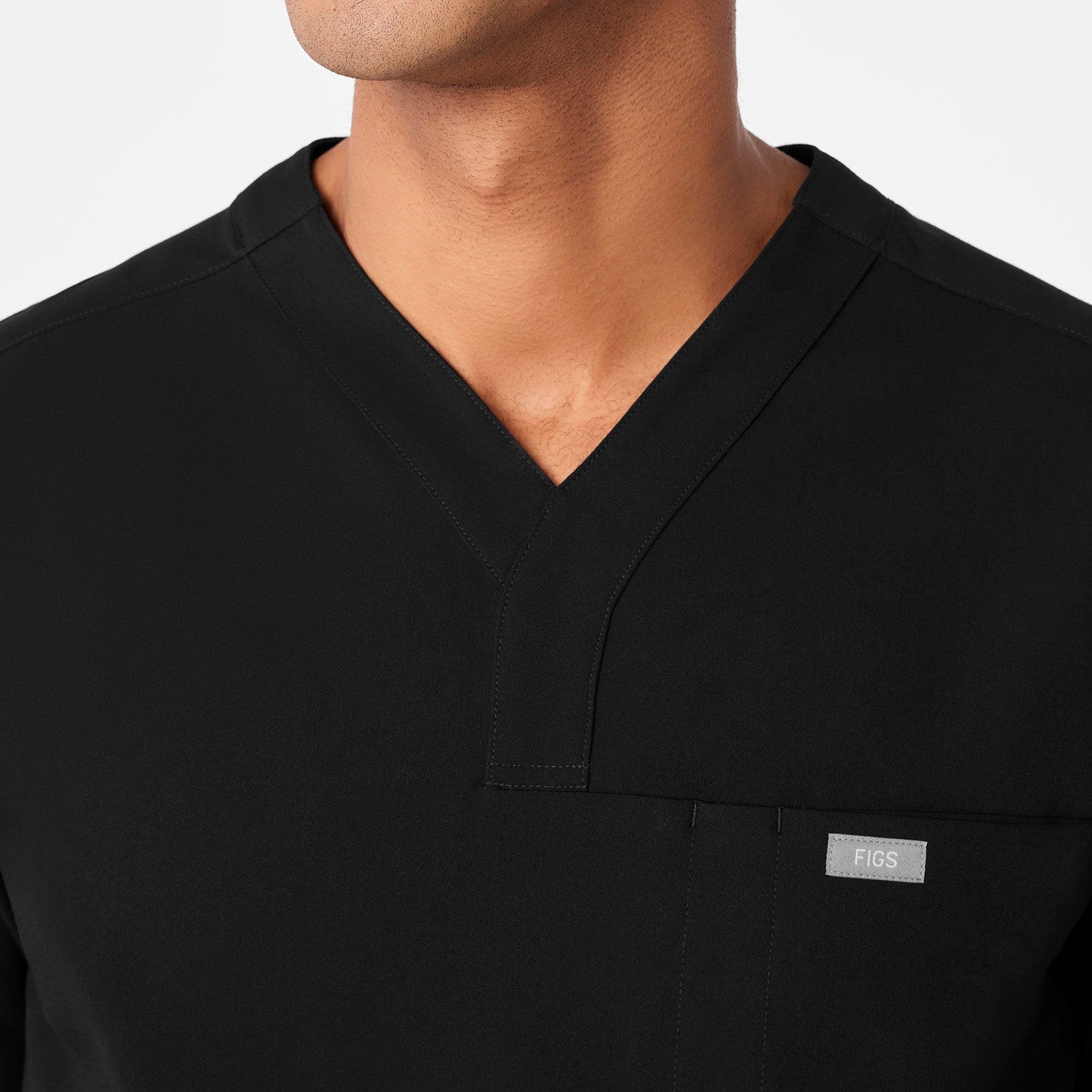 Surrey V-Neck Scrub Top - Black