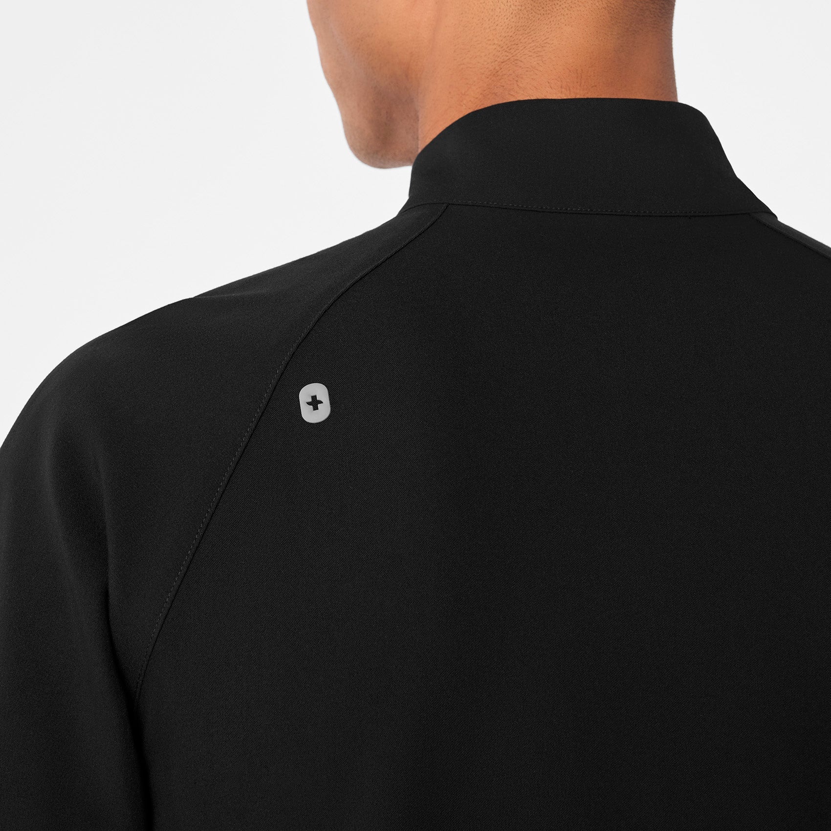 Timmons Mock-Neck Scrub Top - Black