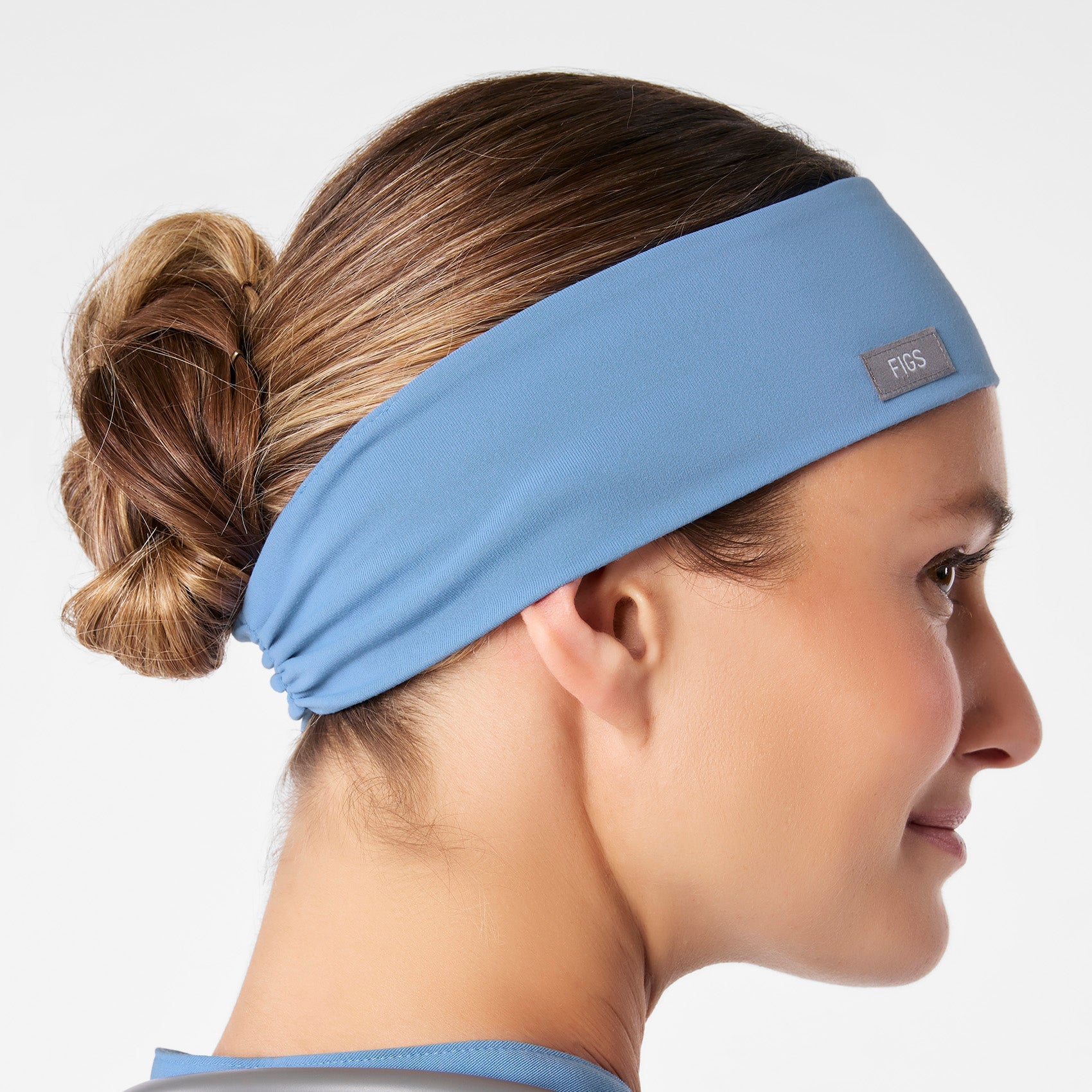FIGS Cinched Headband - Ceil Blue