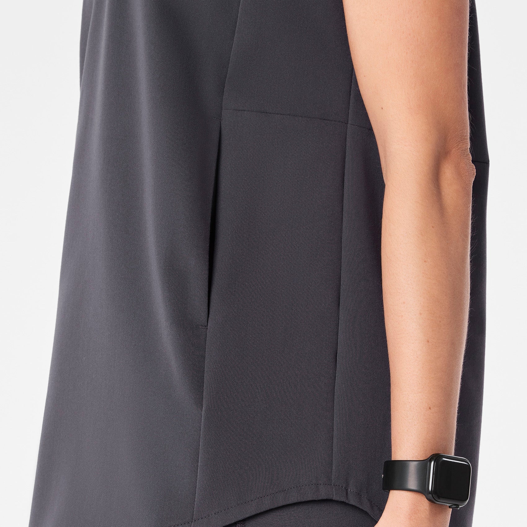  Addison Tunic Scrub Top - Charcoal