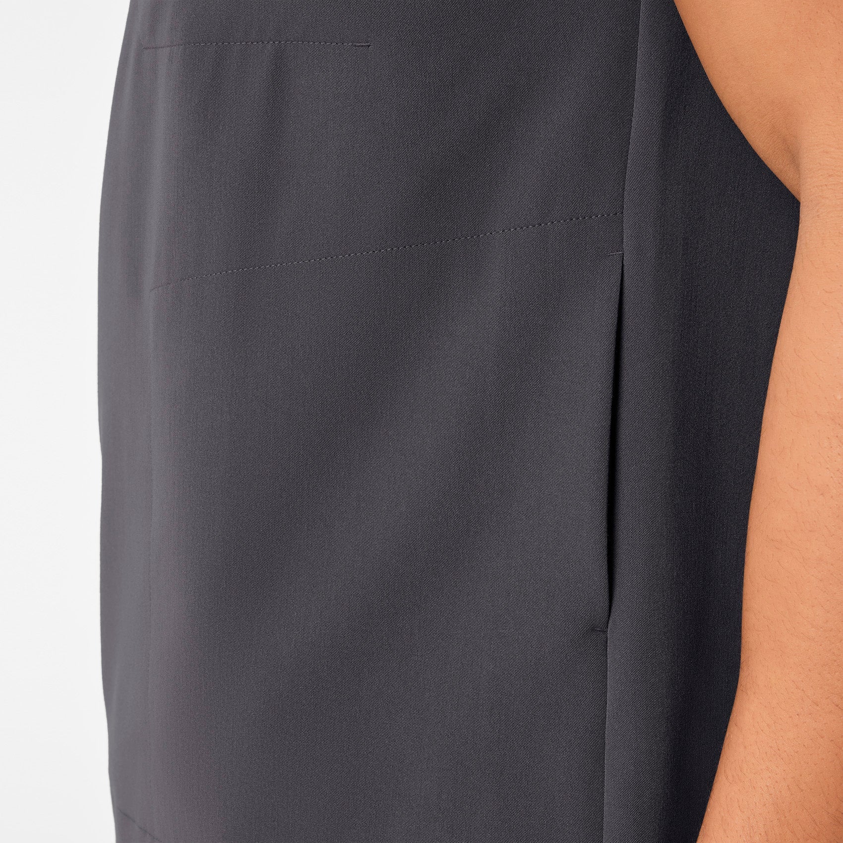 Arad Polo Scrub Top - Charcoal