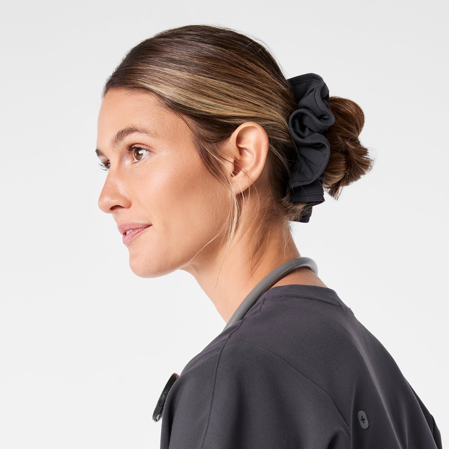 FIGS Scrunchie - Charcoal