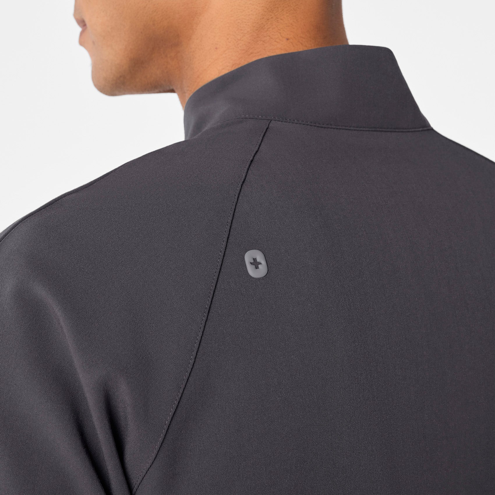 Timmons Mock-Neck Scrub Top - Charcoal