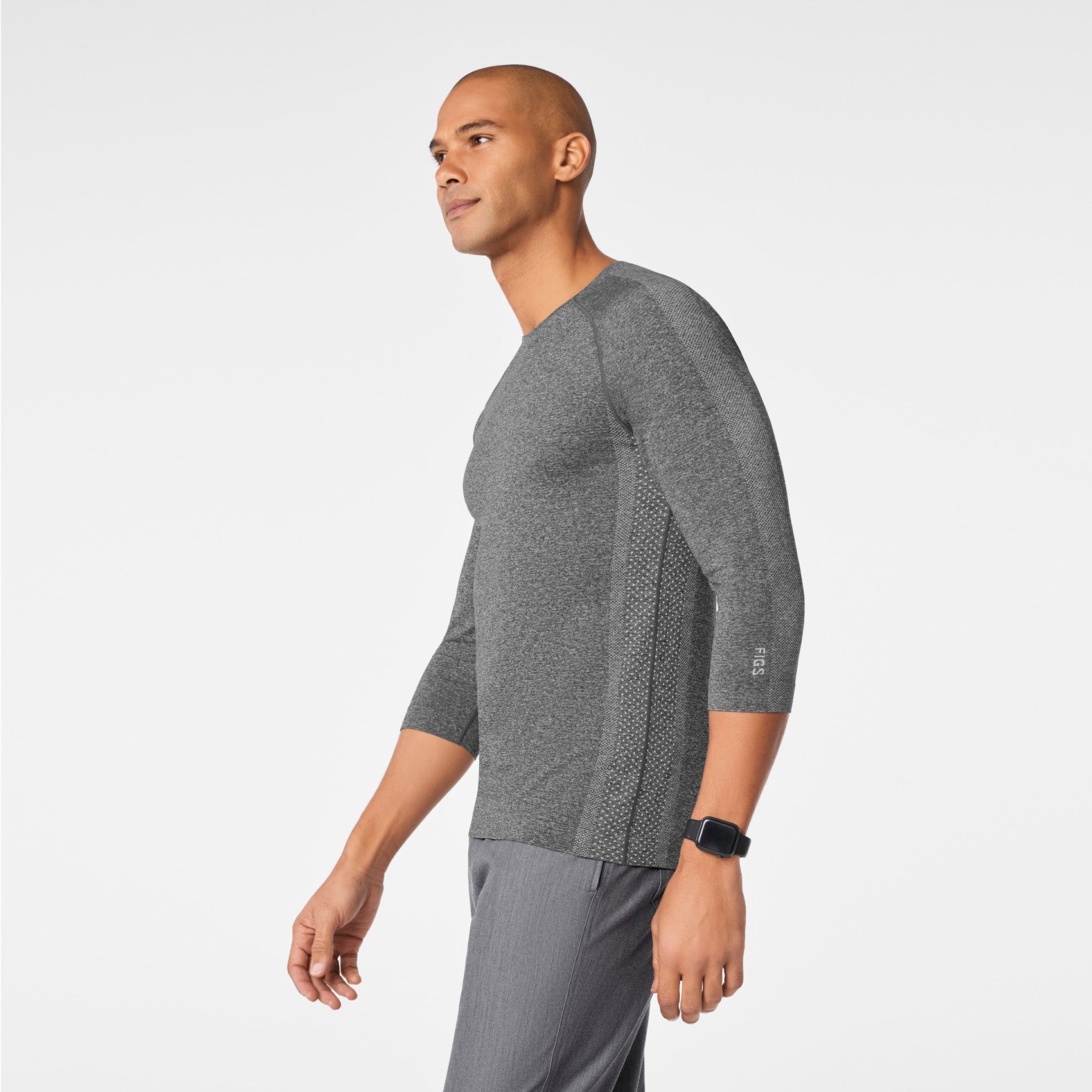 Makato Seamless ¾ Sleeve Underscrub - Graphite