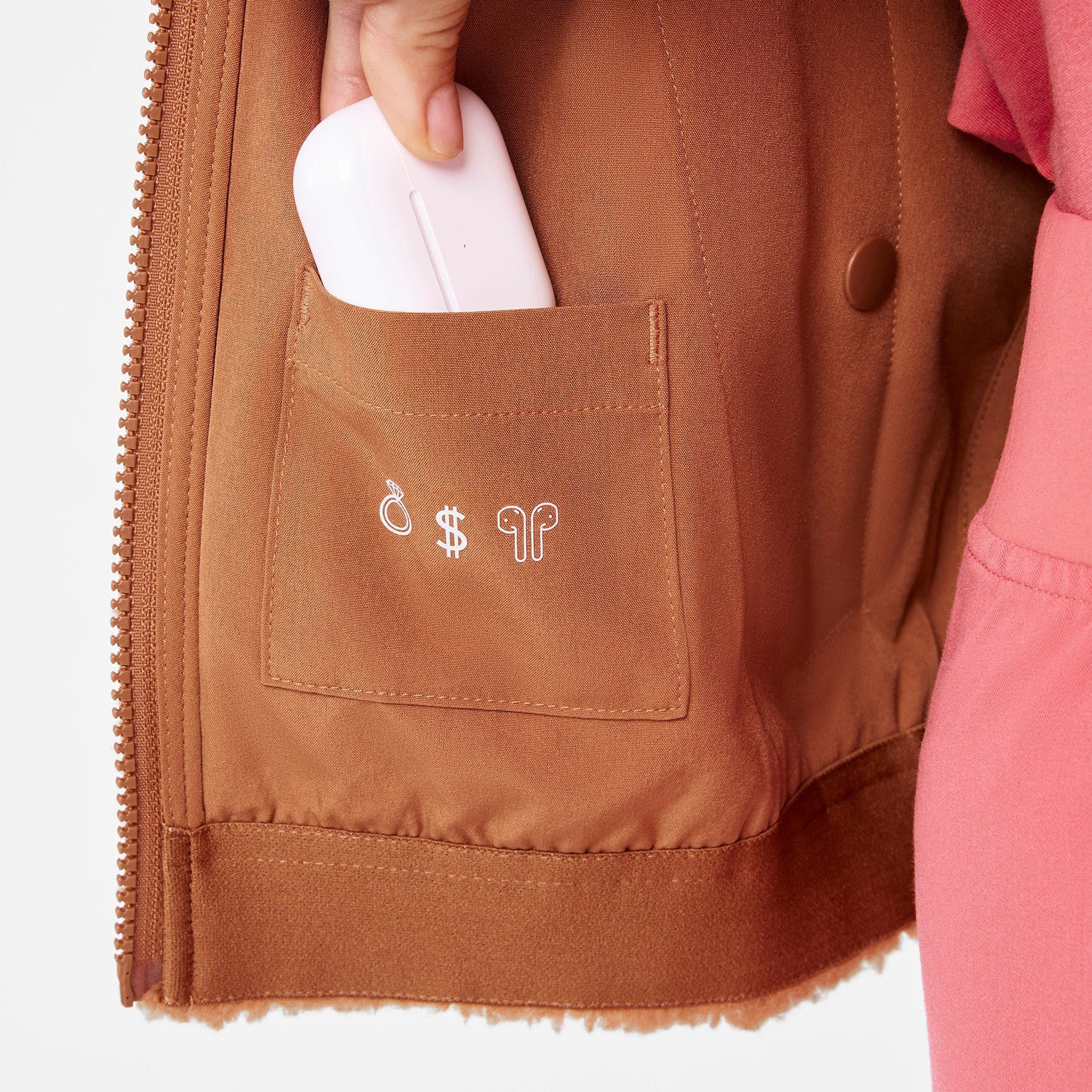 High-Pile Fleece Bomber Jacket - Mocha
