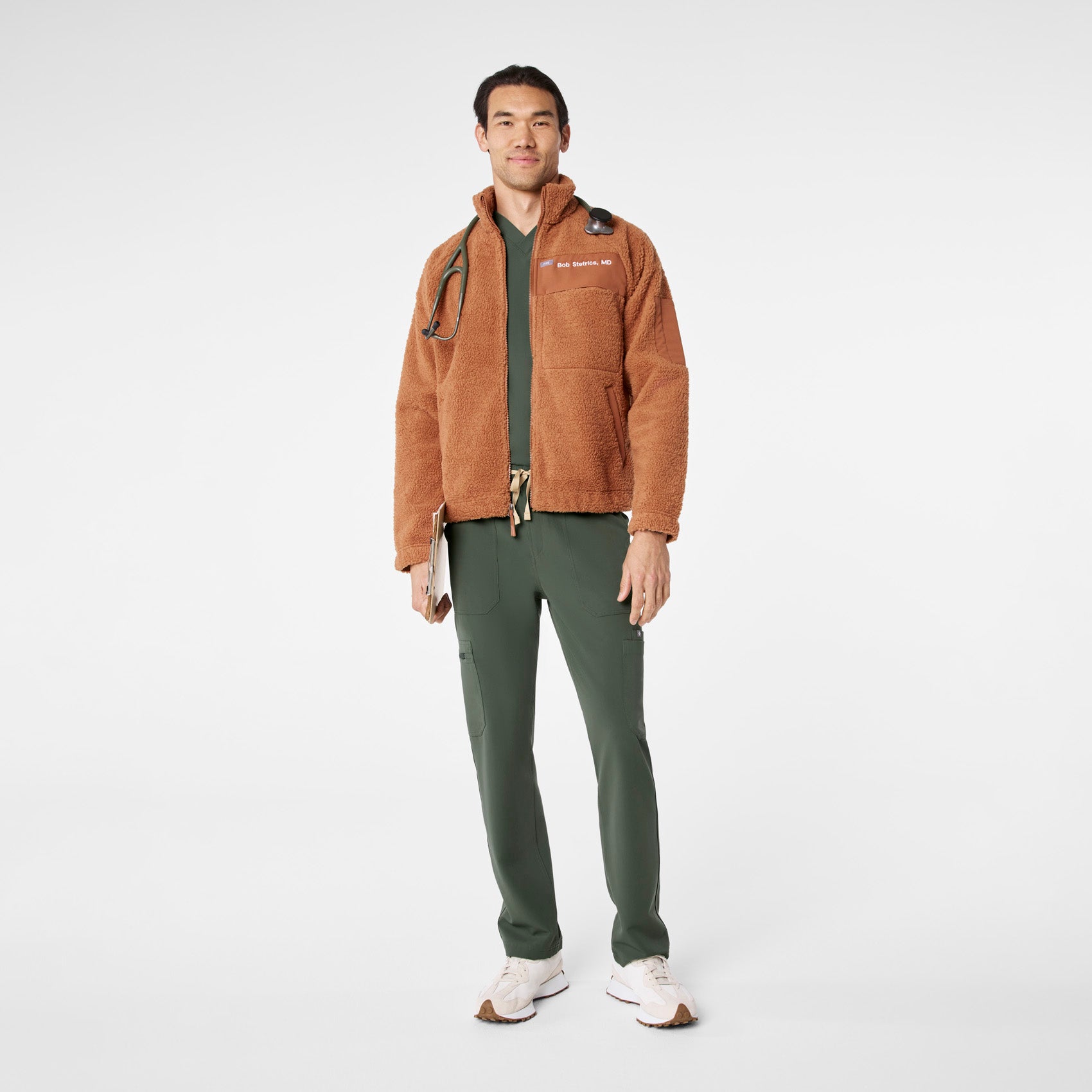 High-Pile Fleece Bomber Jacket - Mocha