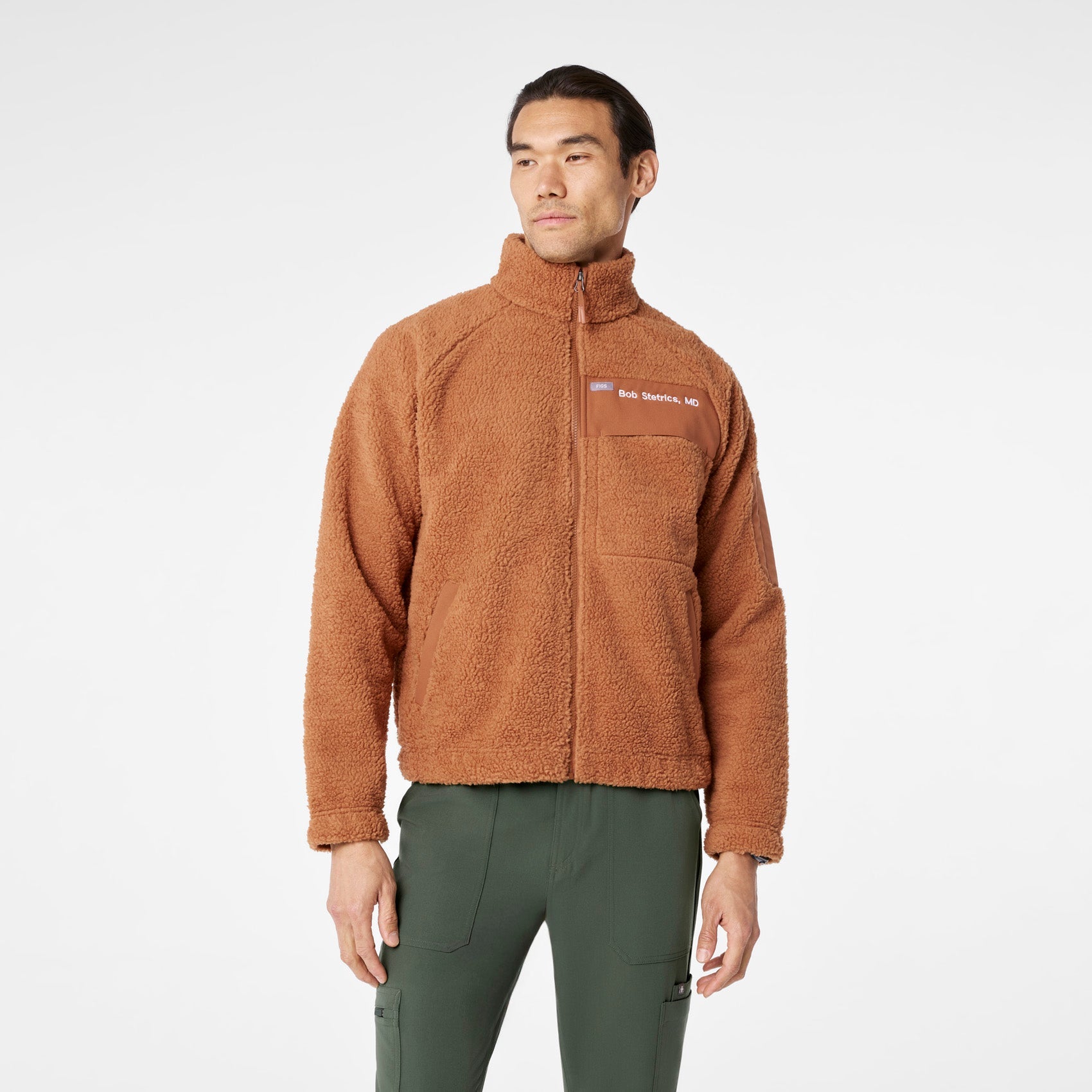 High-Pile Fleece Bomber Jacket - Mocha