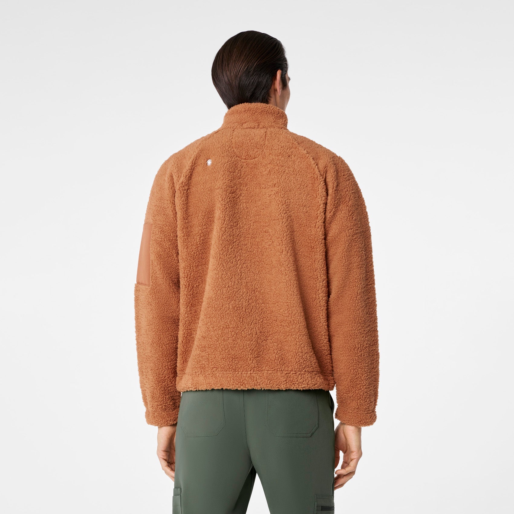 High-Pile Fleece Bomber Jacket - Mocha