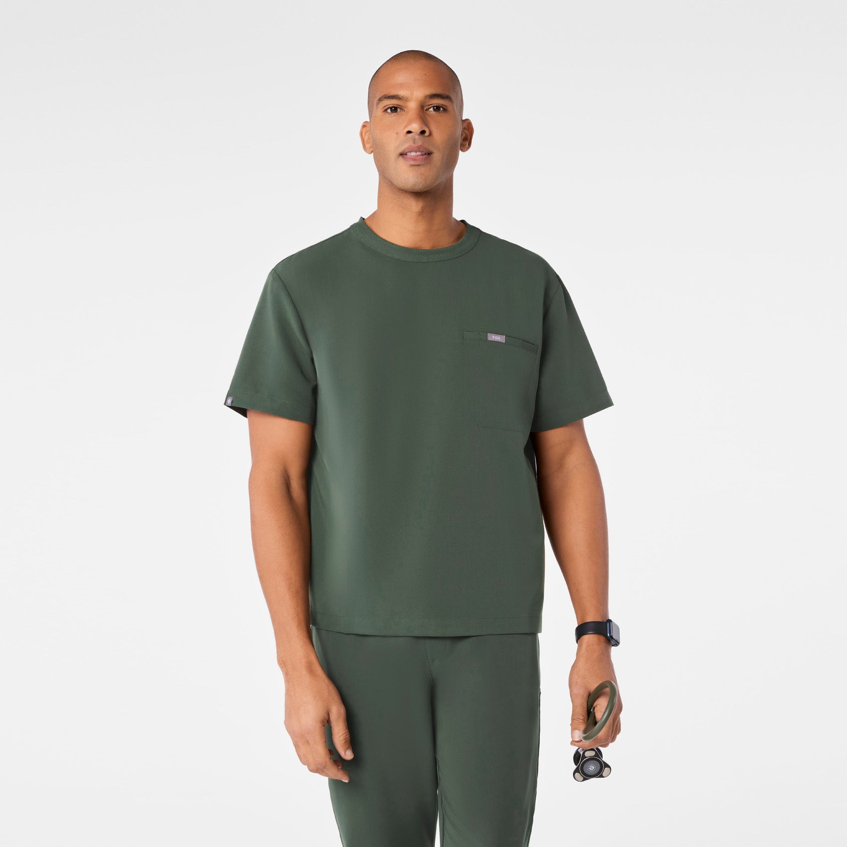  Easton Crewneck Scrub Top - Moss