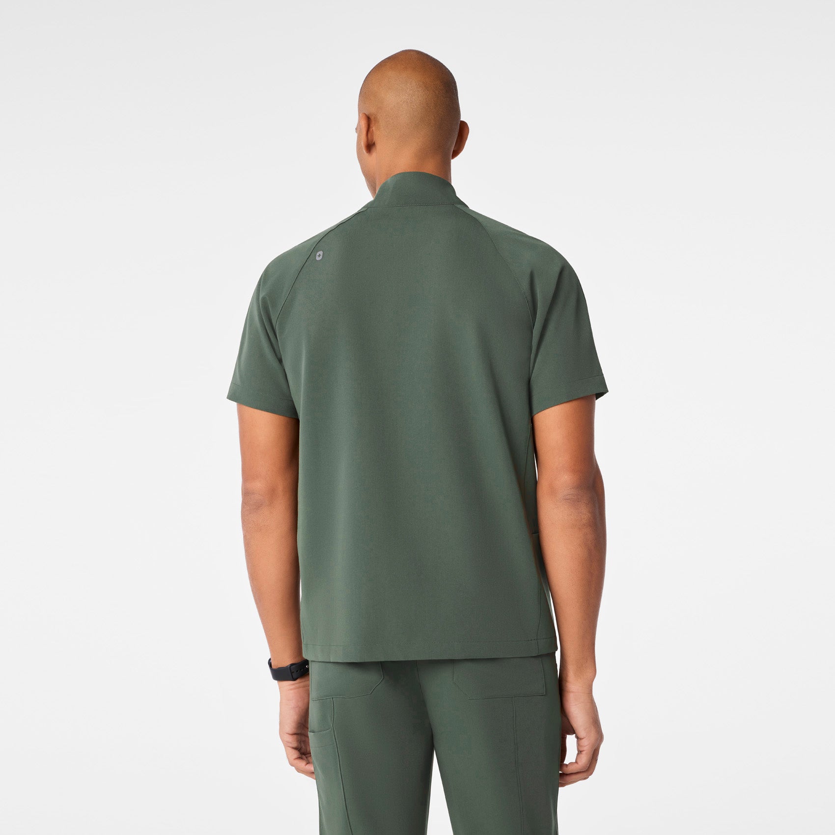 Timmons Mock-Neck Scrub Top - Moss