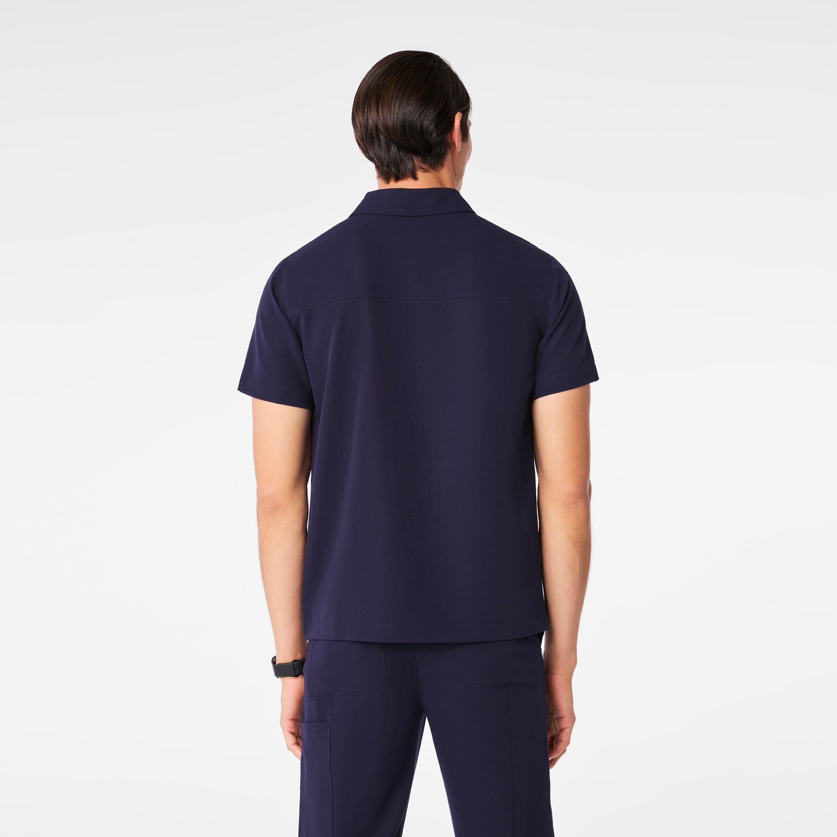 Arad Polo Scrub Top - Navy