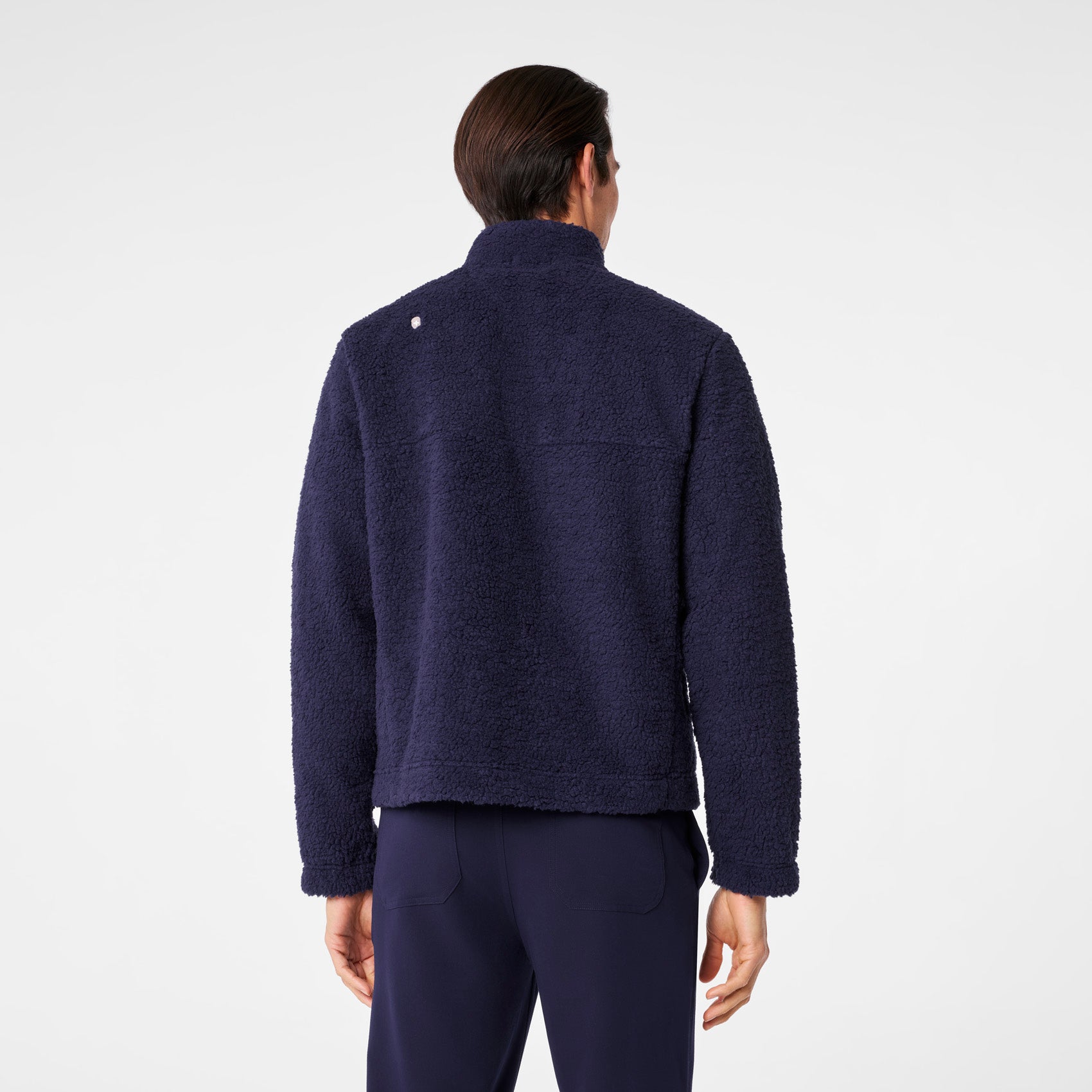 High-Pile Fleece Pullover - Navy