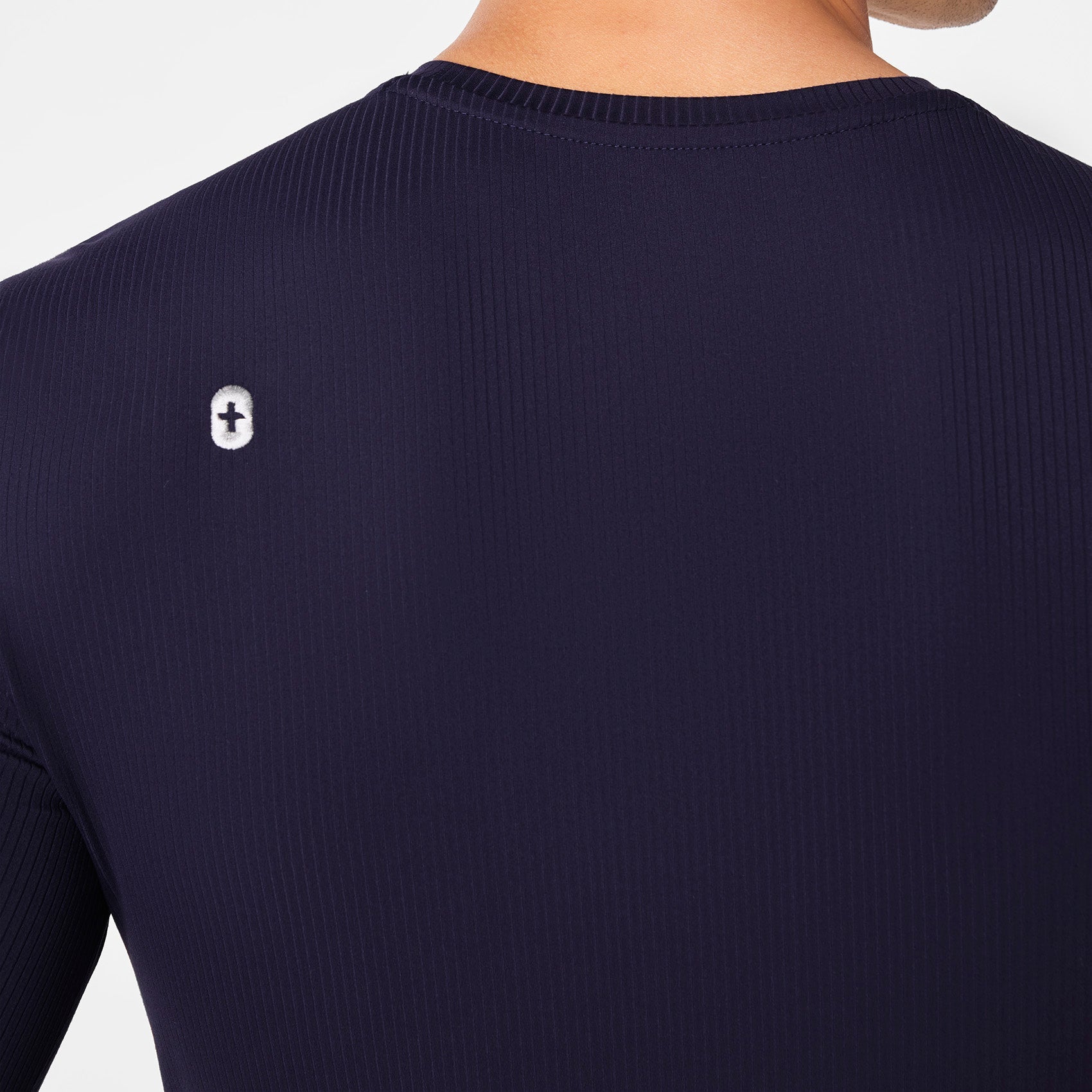 Thomas Ribbed Long-Sleeve Underscrub - Navy