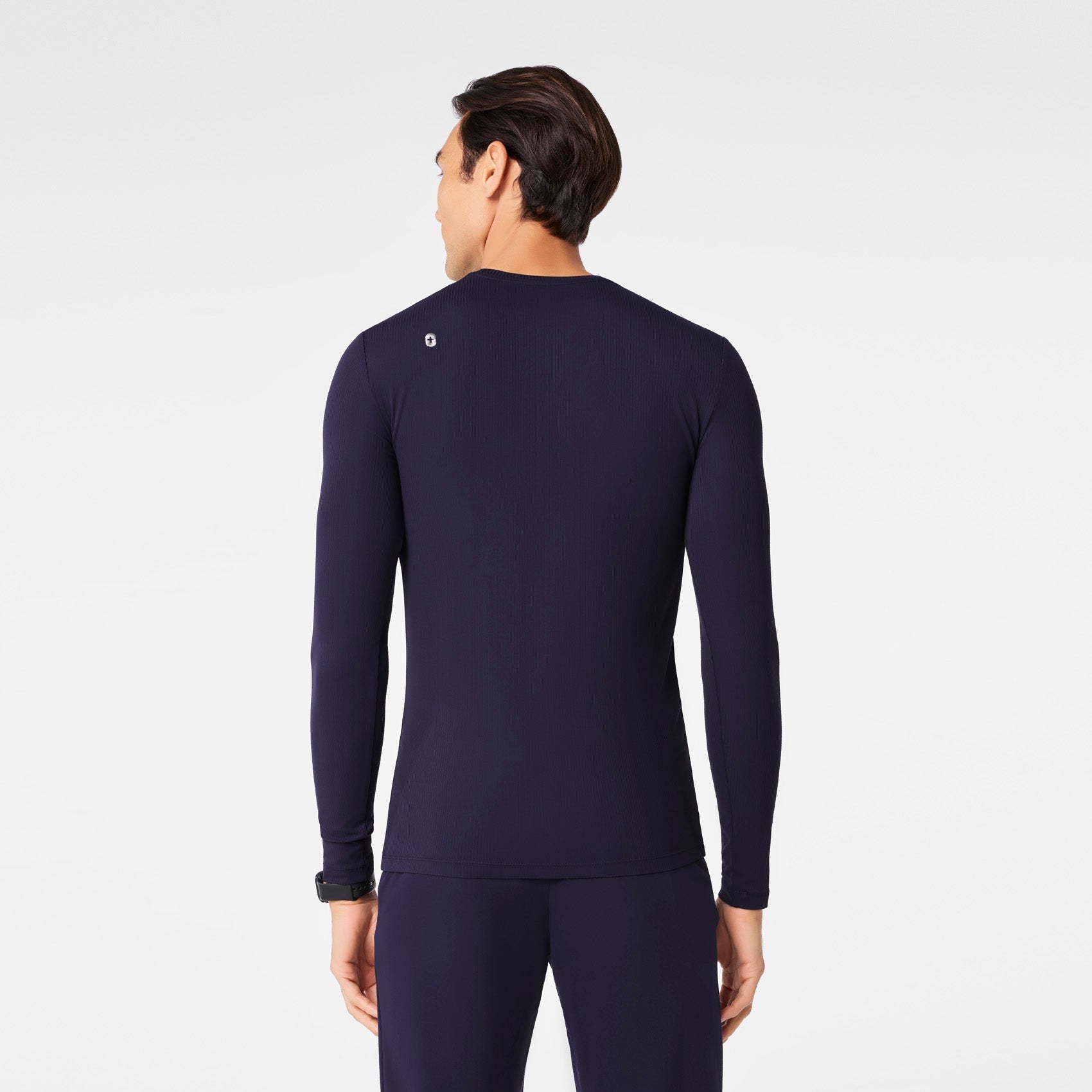 Thomas Ribbed Long-Sleeve Underscrub - Navy