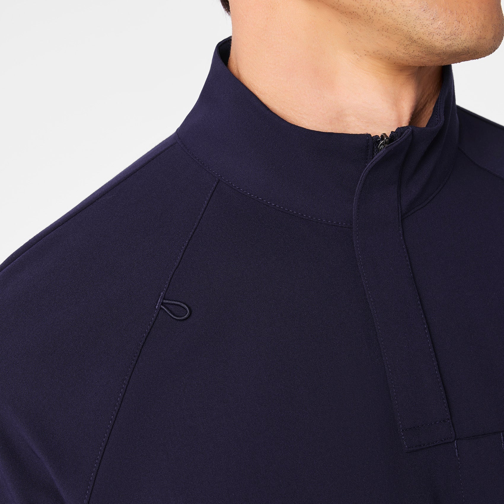 Timmons Mock-Neck Scrub Top - Navy