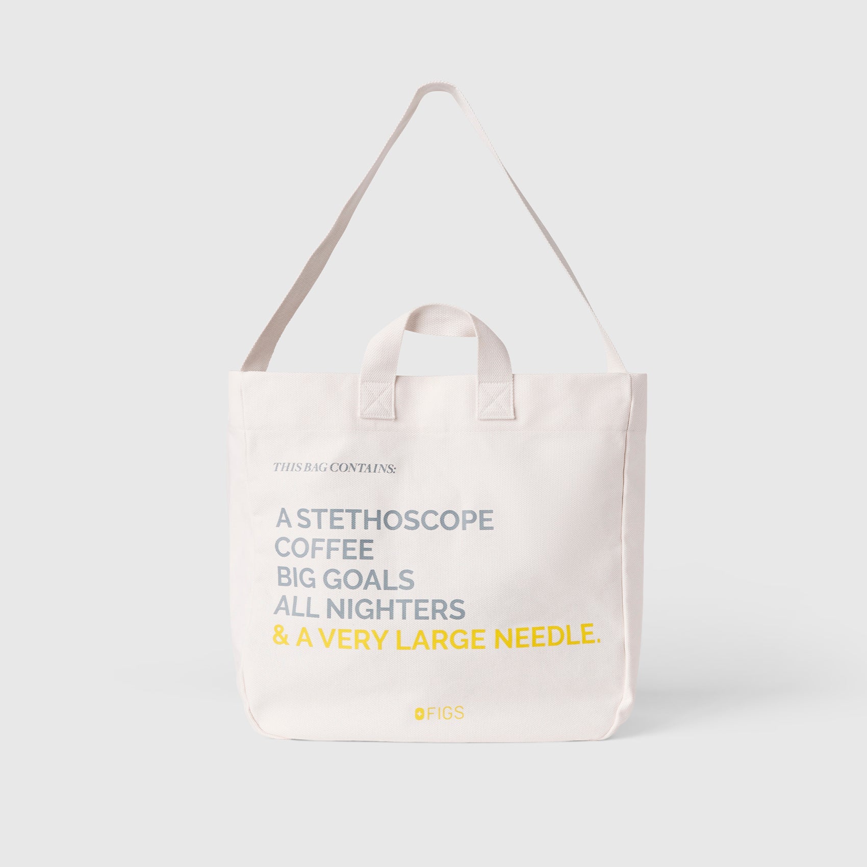 A Very Large Needle Canvas Tote - Off White