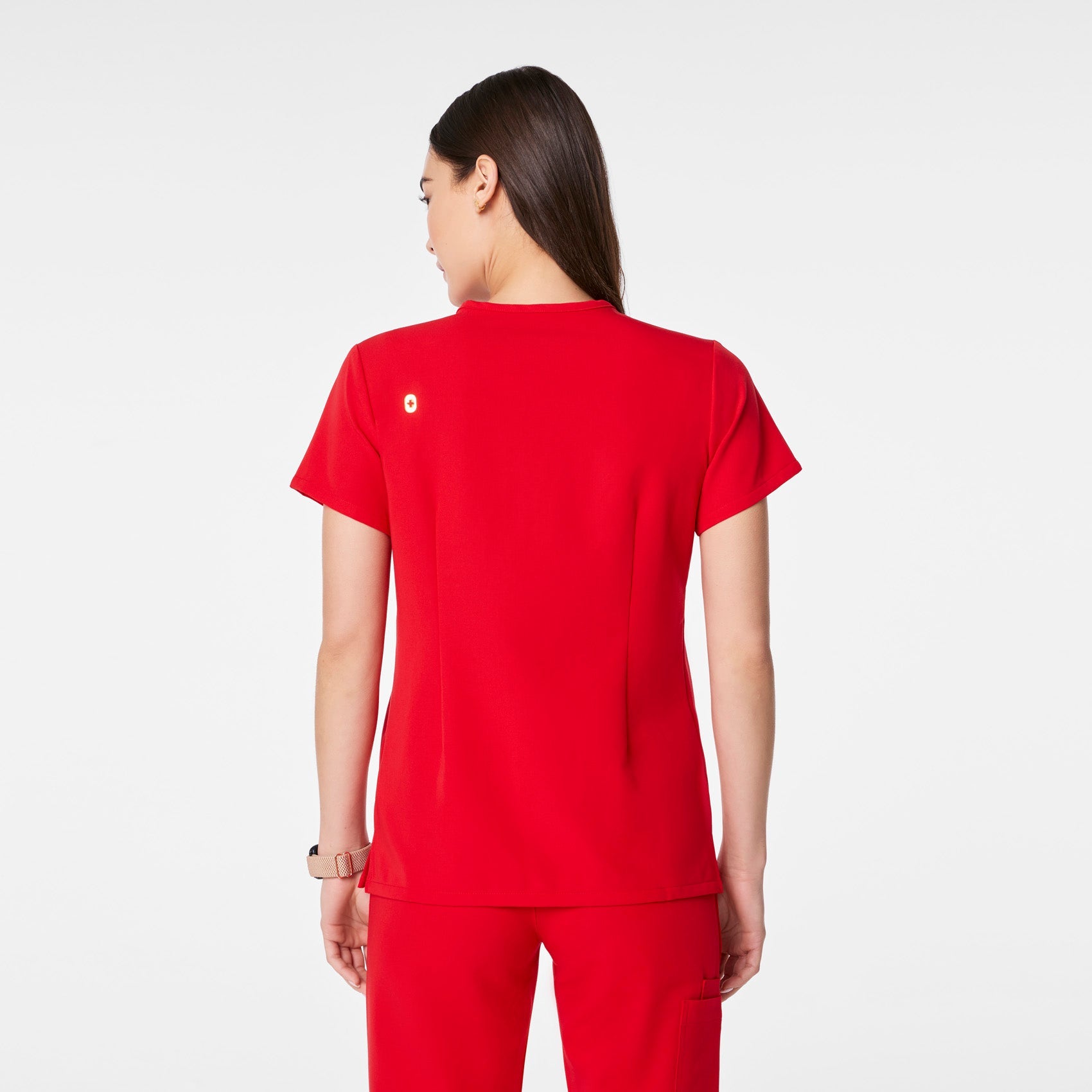 Casma Scrub Top™ - Pop Red