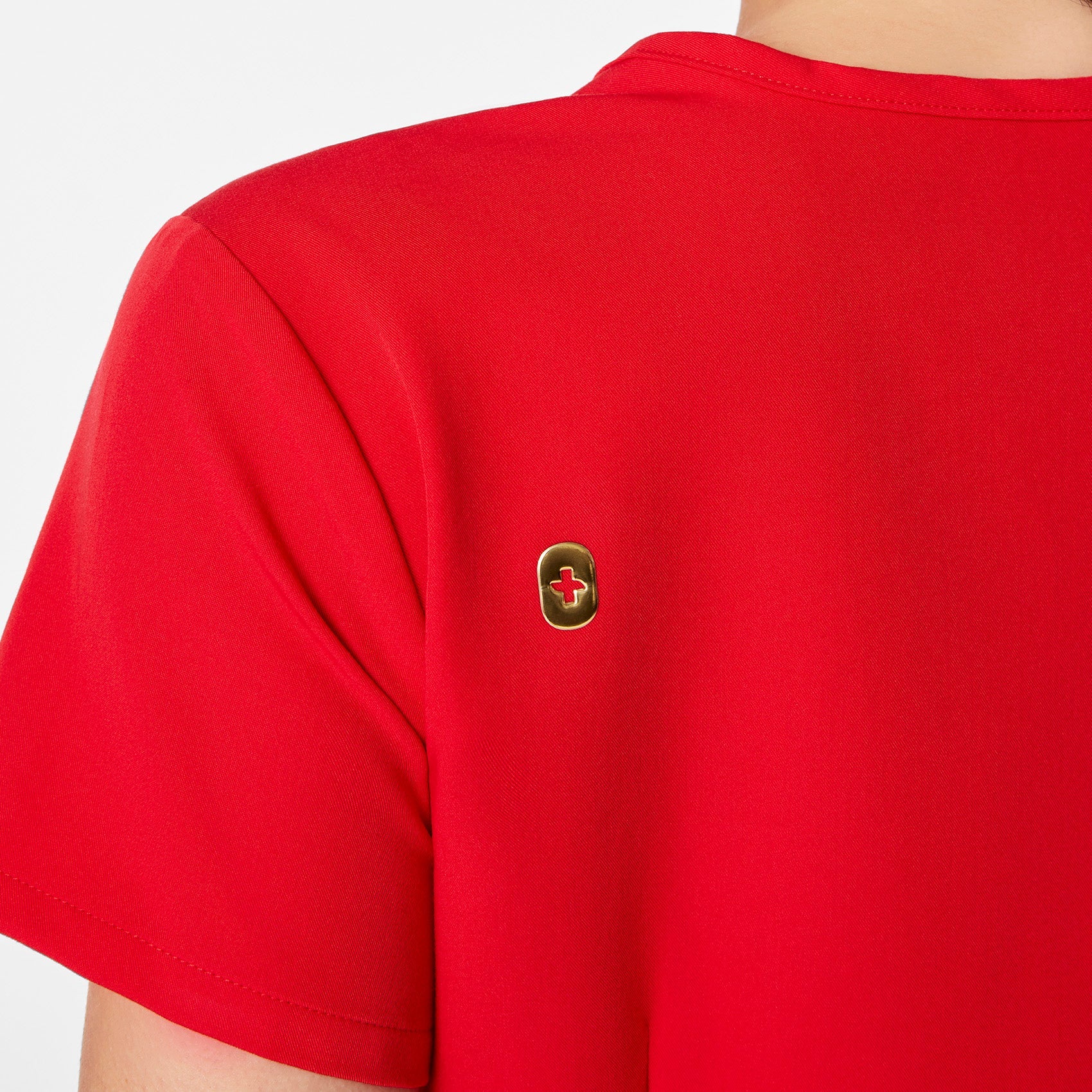 Casma Scrub Top™ - Pop Red