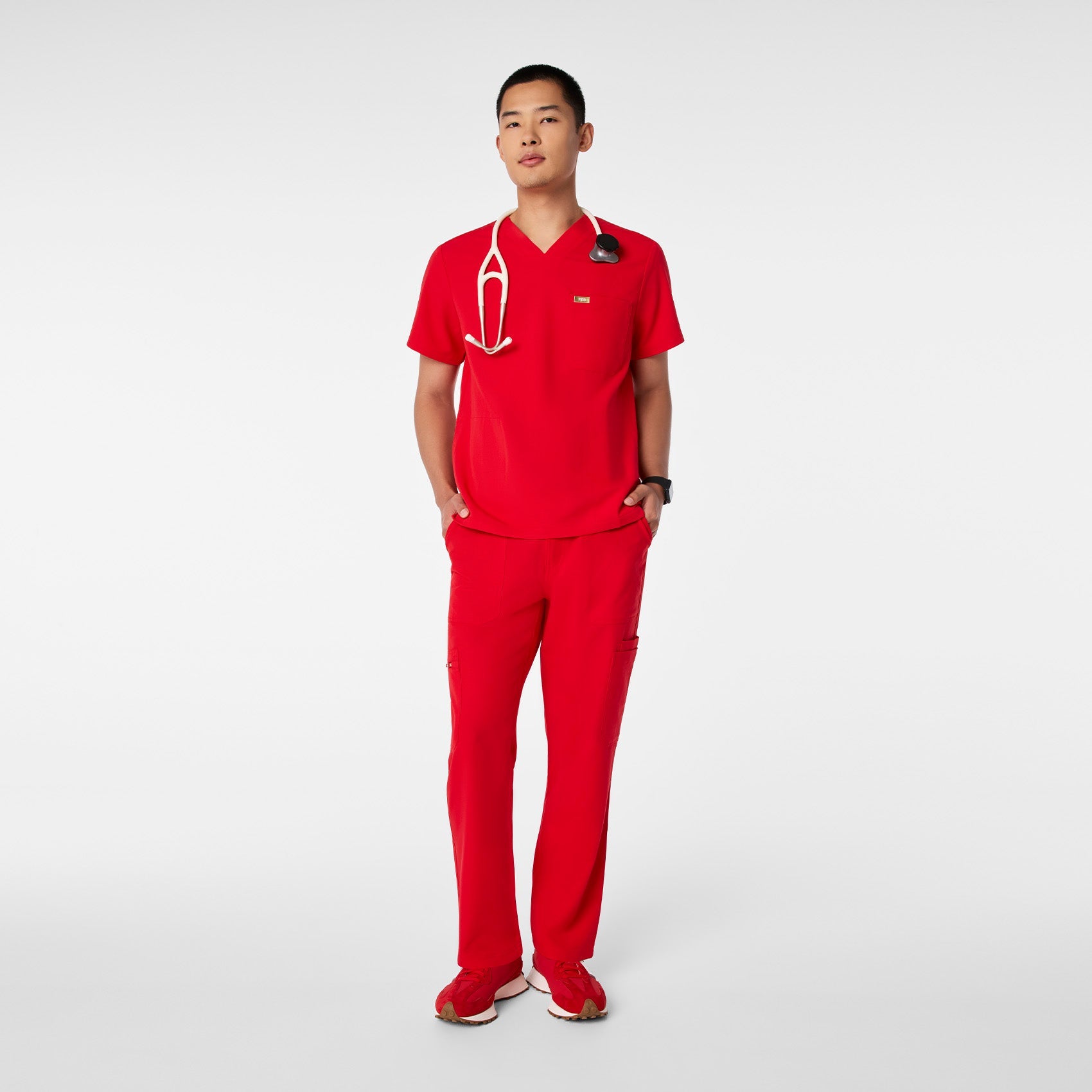Chisec Scrub Top™ - Pop Red