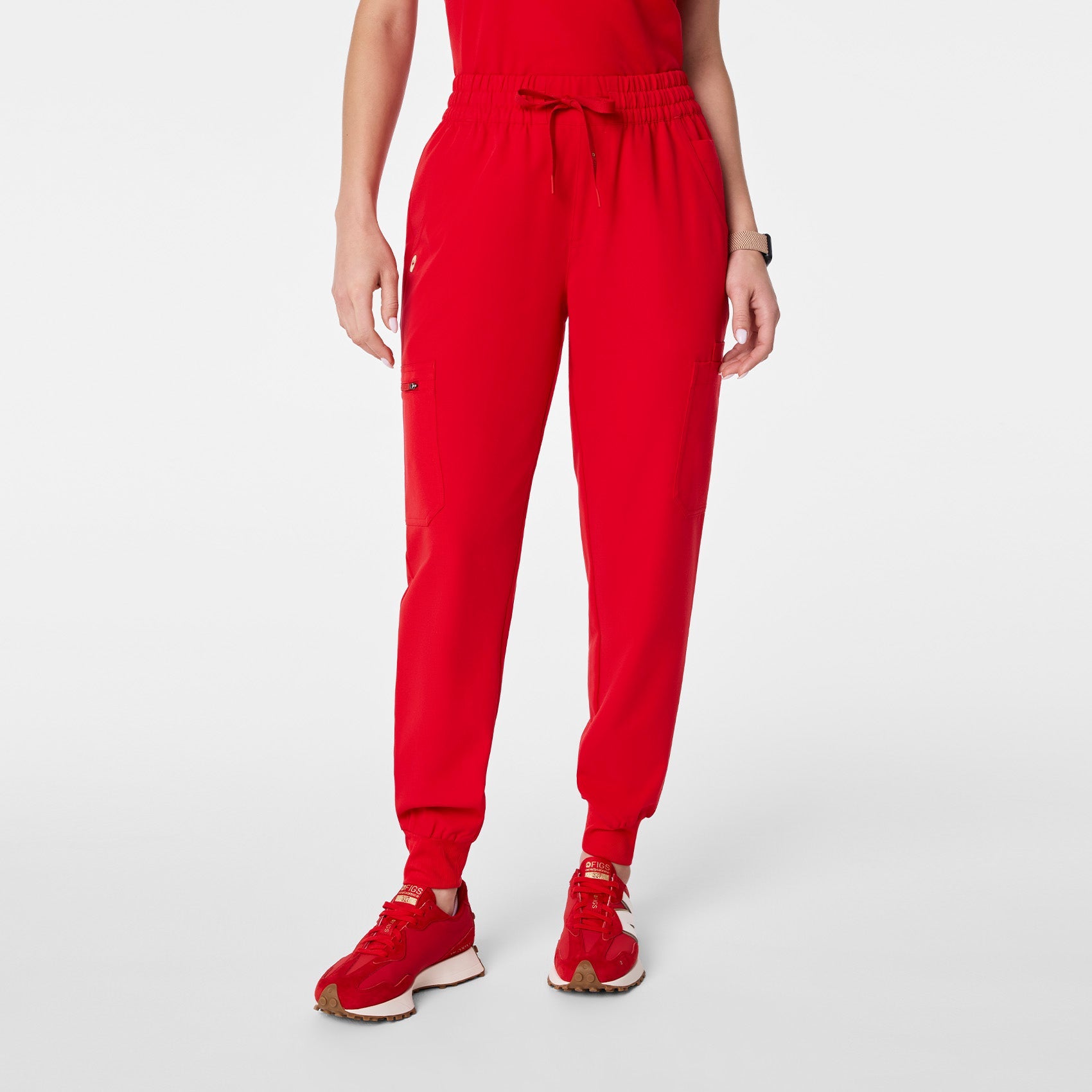 Uman High-Rise Jogger Scrub Pant - Pop Red