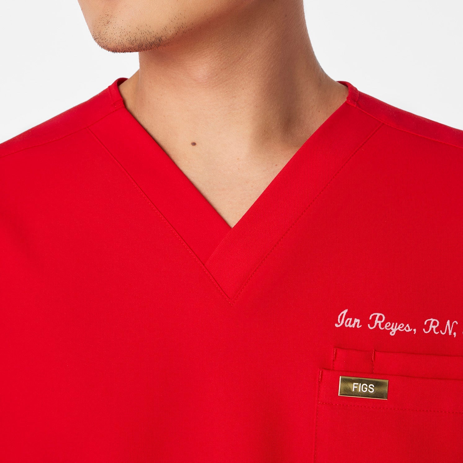 Leon Scrub Top™ - Pop Red